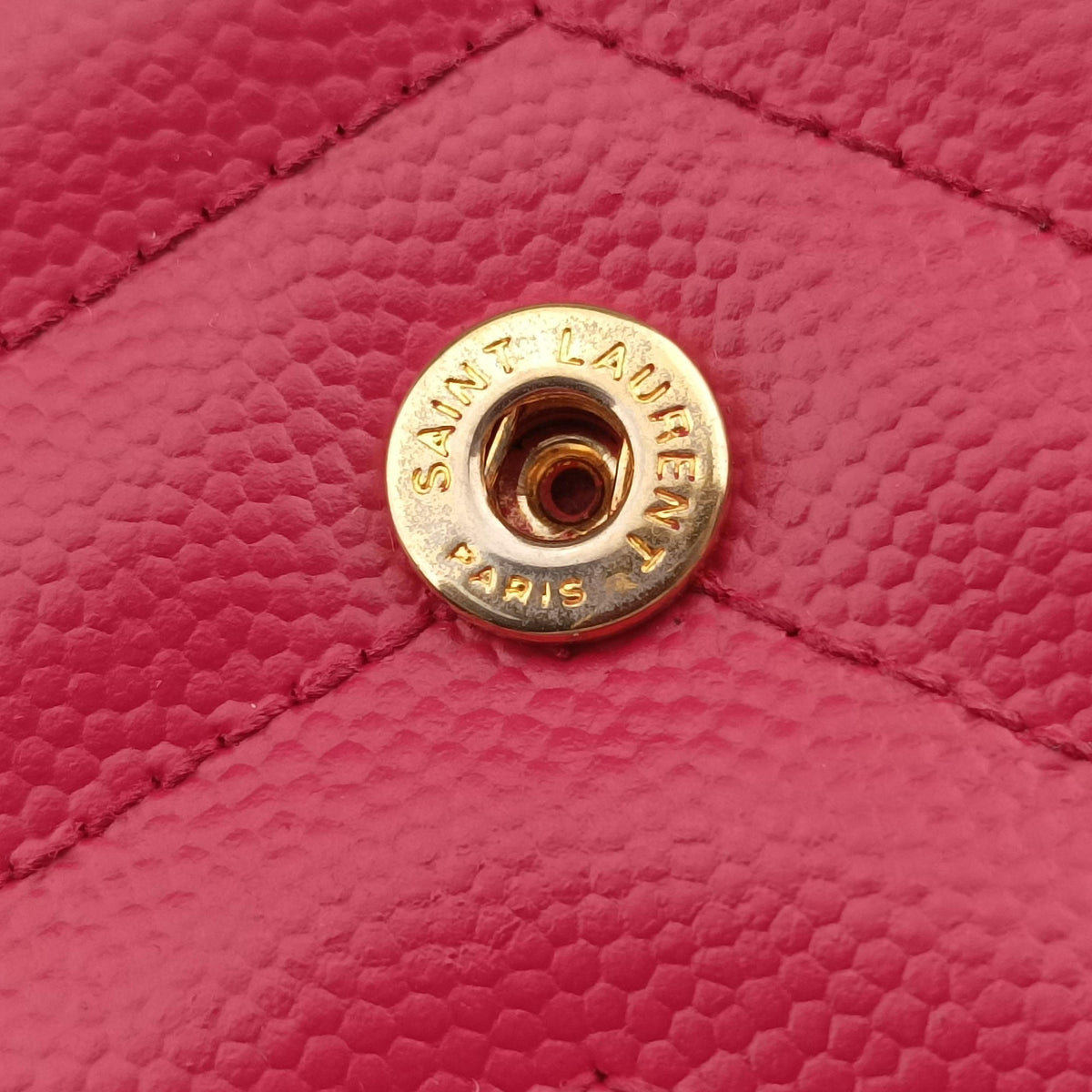 Pre-owned Yves Saint Laurent Monogram Pink Leather 393953 shoulderbag | stylenewstar