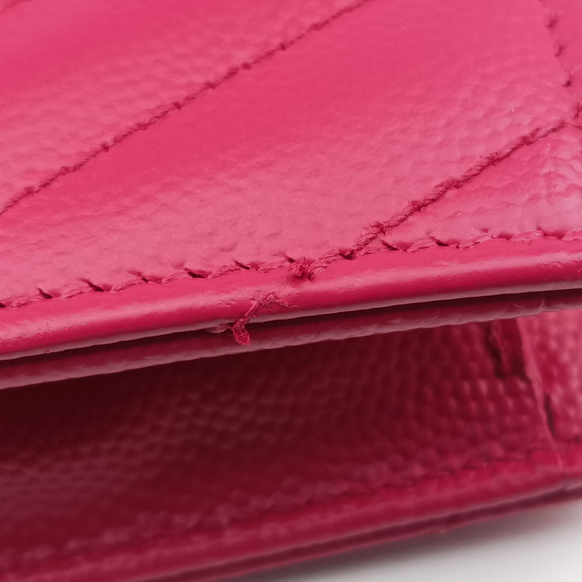 Pre-owned Yves Saint Laurent Monogram Pink Leather 393953 shoulderbag | stylenewstar