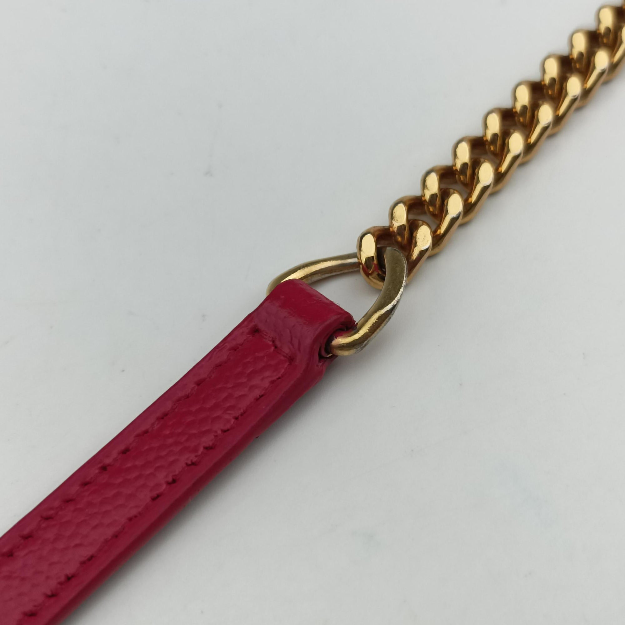 Pre-owned Yves Saint Laurent Monogram Pink Leather 393953 shoulderbag | stylenewstar