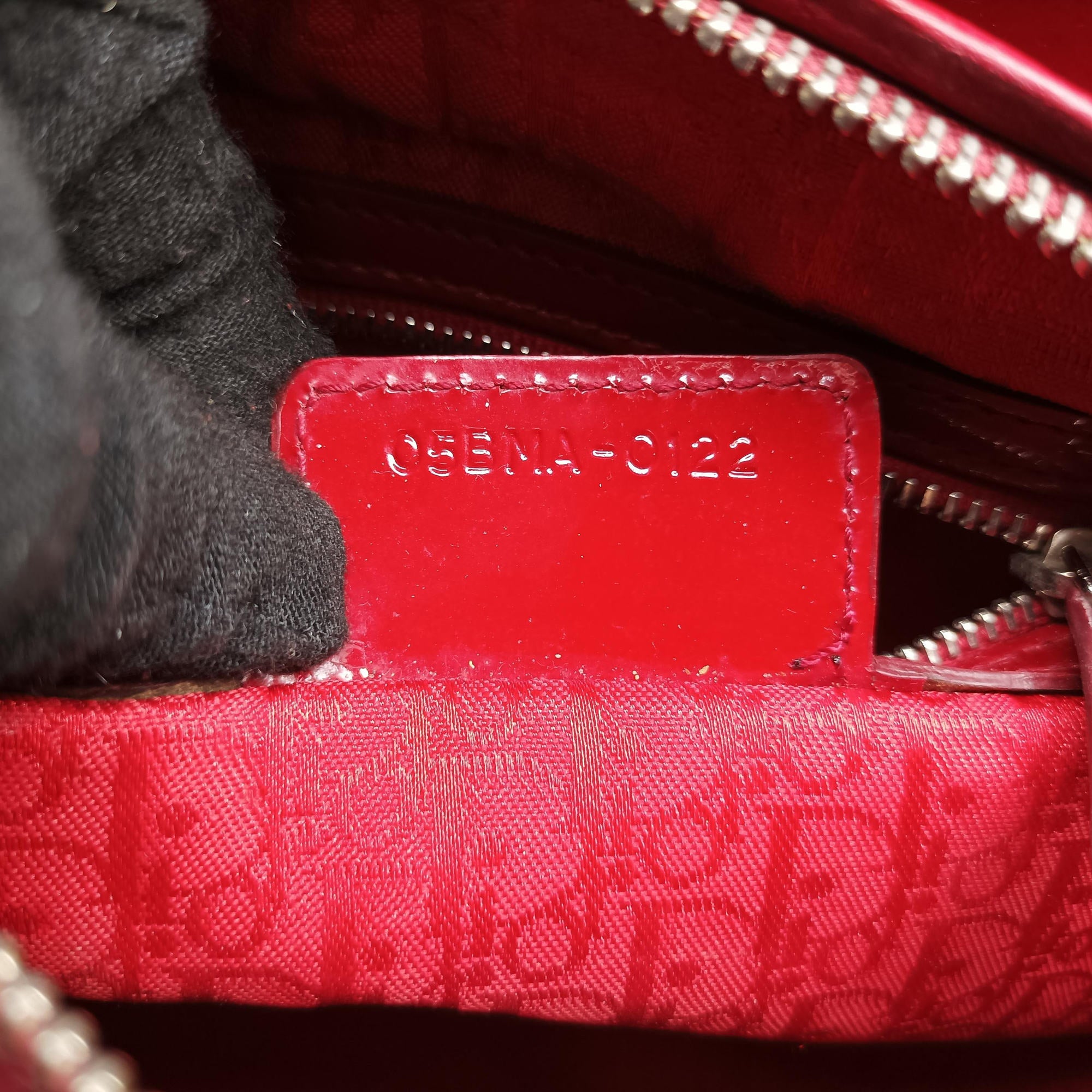 Pre-owned Christian Dior Lady Dior Red Patent  handbag | stylenewstar