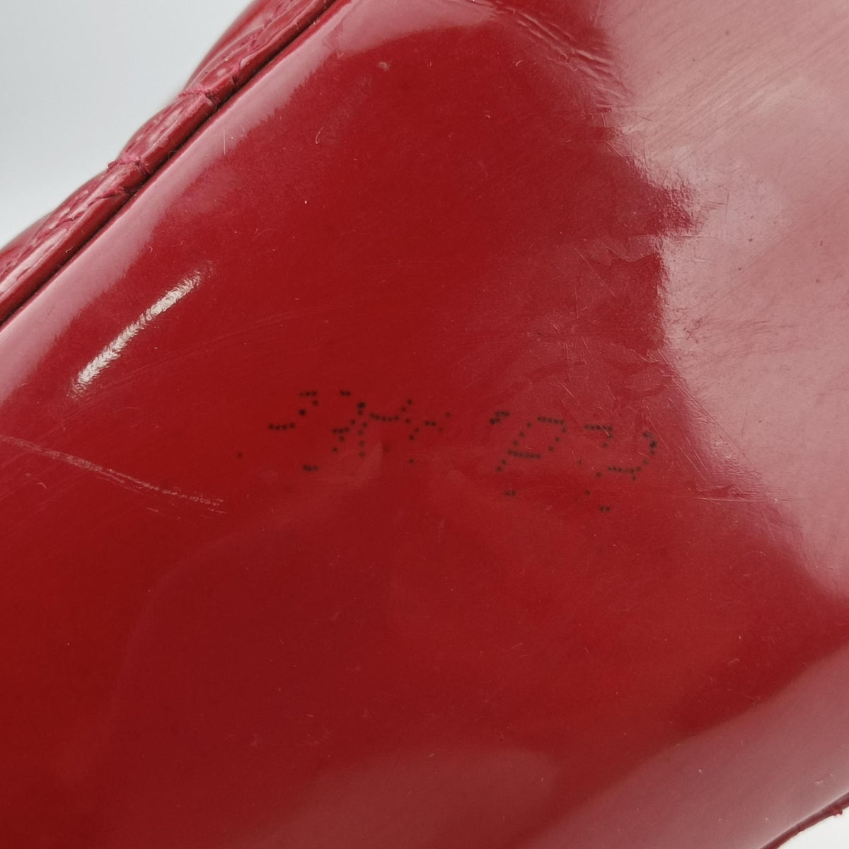 Pre-owned Christian Dior Lady Dior Red Patent  handbag | stylenewstar