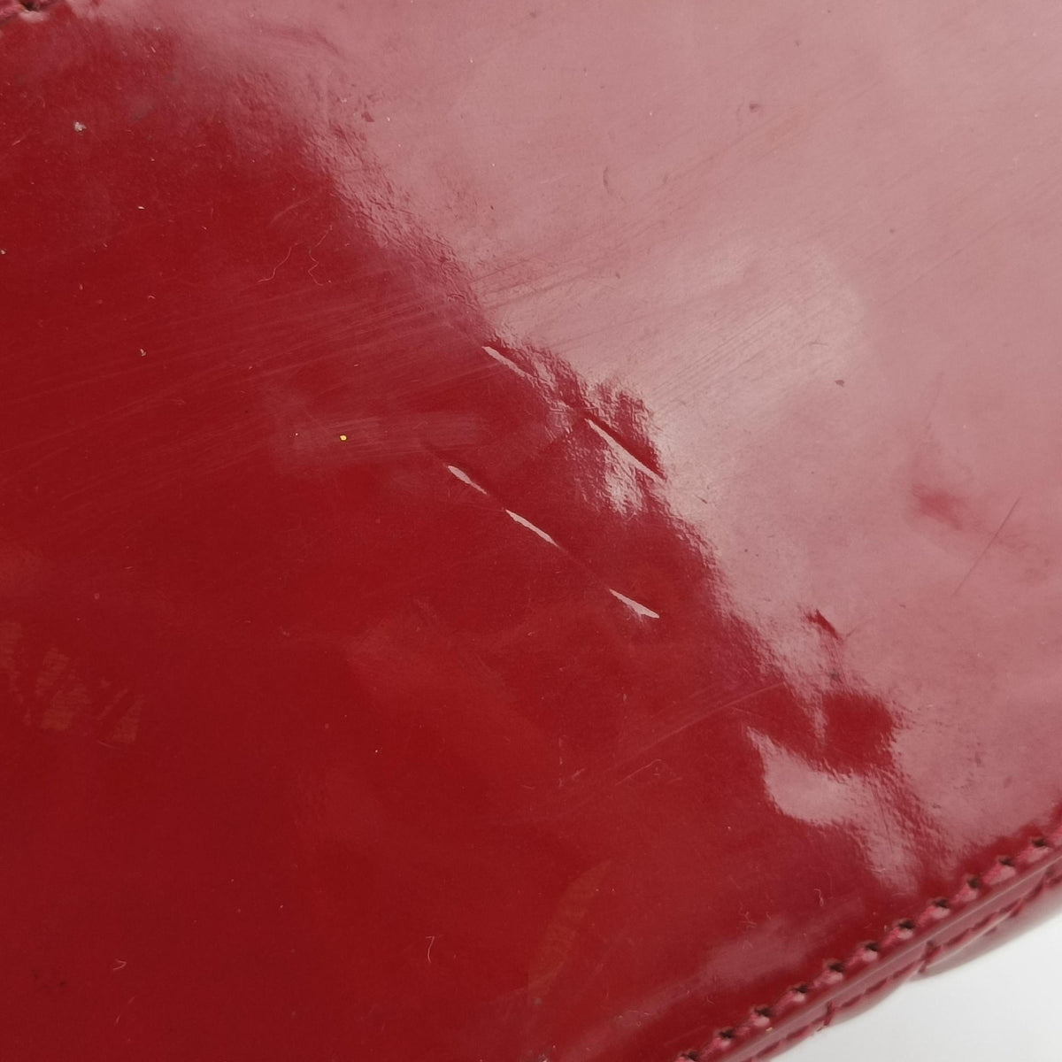 Pre-owned Christian Dior Lady Dior Red Patent  handbag | stylenewstar