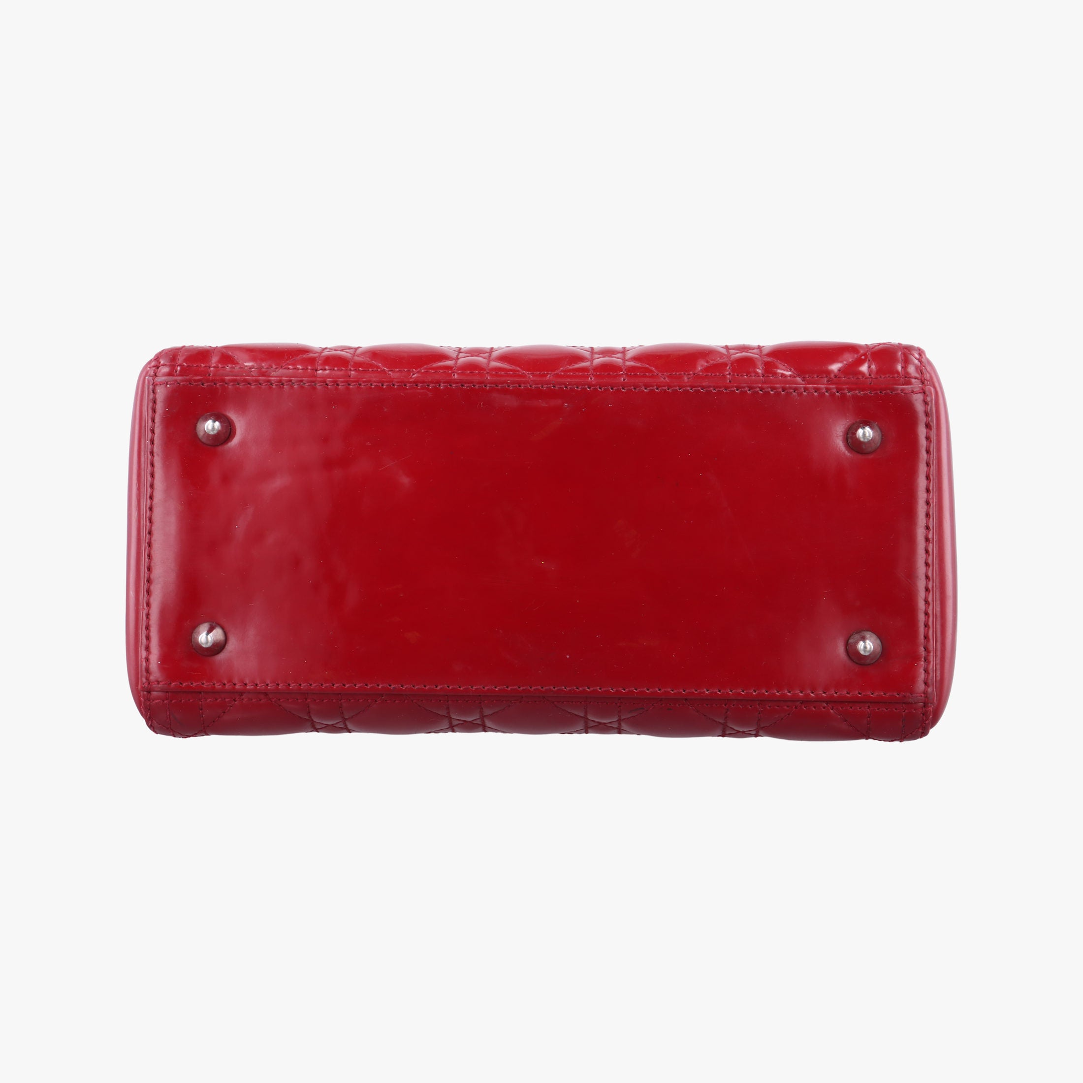 Pre-owned Christian Dior Lady Dior Red Patent  handbag | stylenewstar