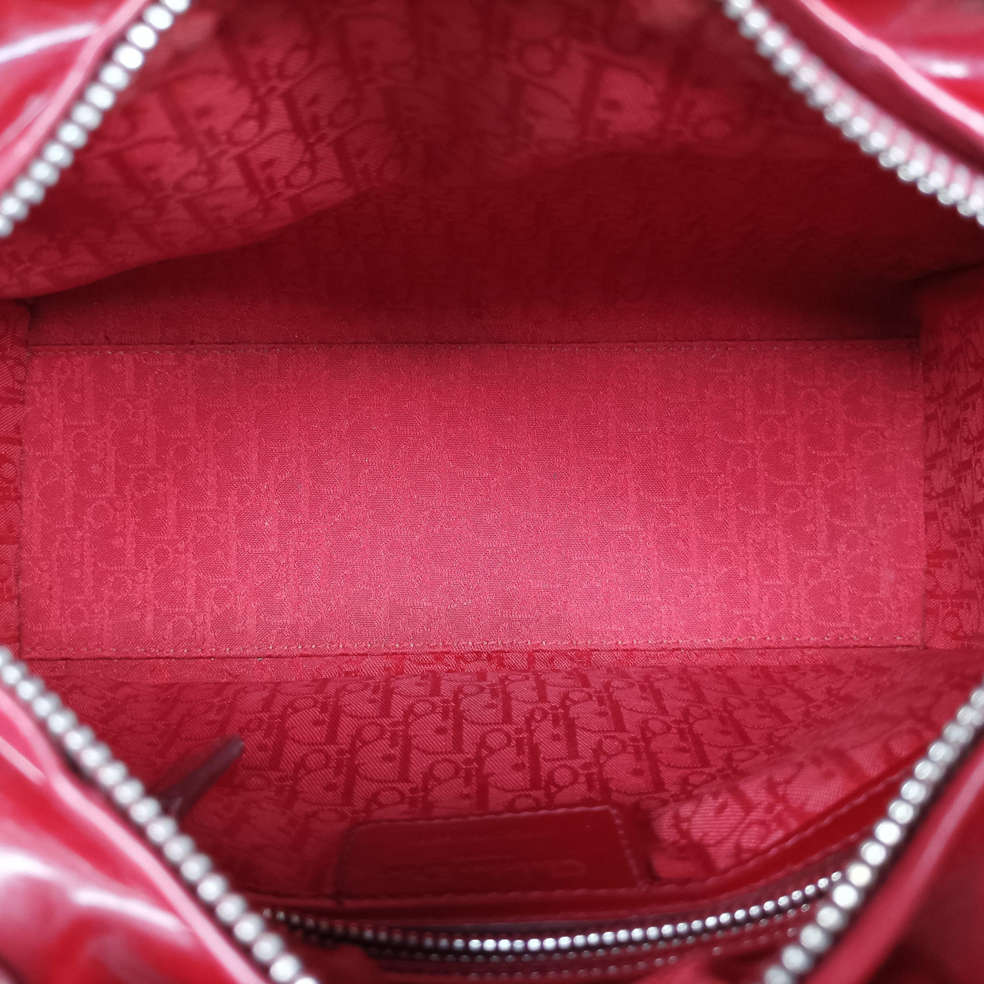 Pre-owned Christian Dior Lady Dior Red Patent  handbag | stylenewstar