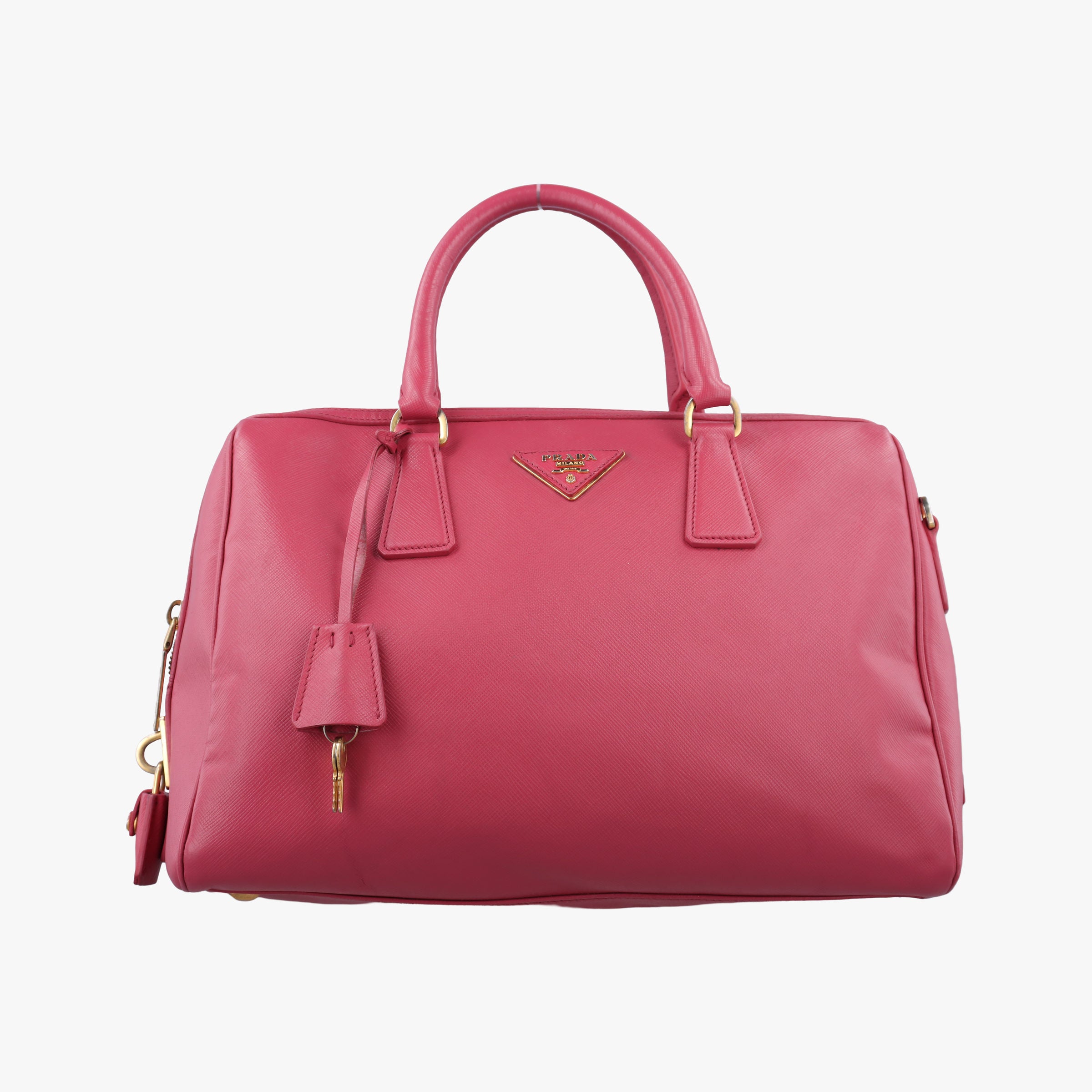 Vintage Prada Boston Pink SAFFIANO Leather BN1874 handbag | stylenewstar