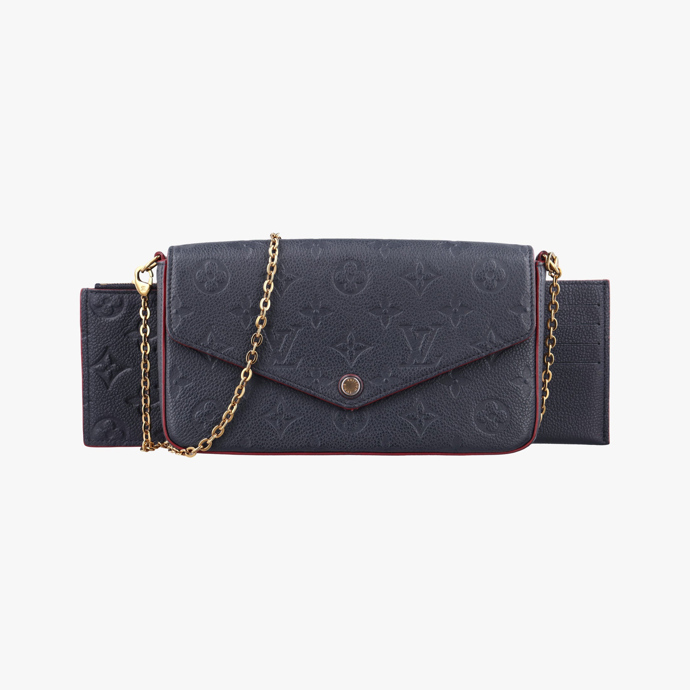 Pre-owned Louis Vuitton Pochette Felice MARINE ROUGE Monogram Empreinte M64099 shoulderbag | stylenewstar