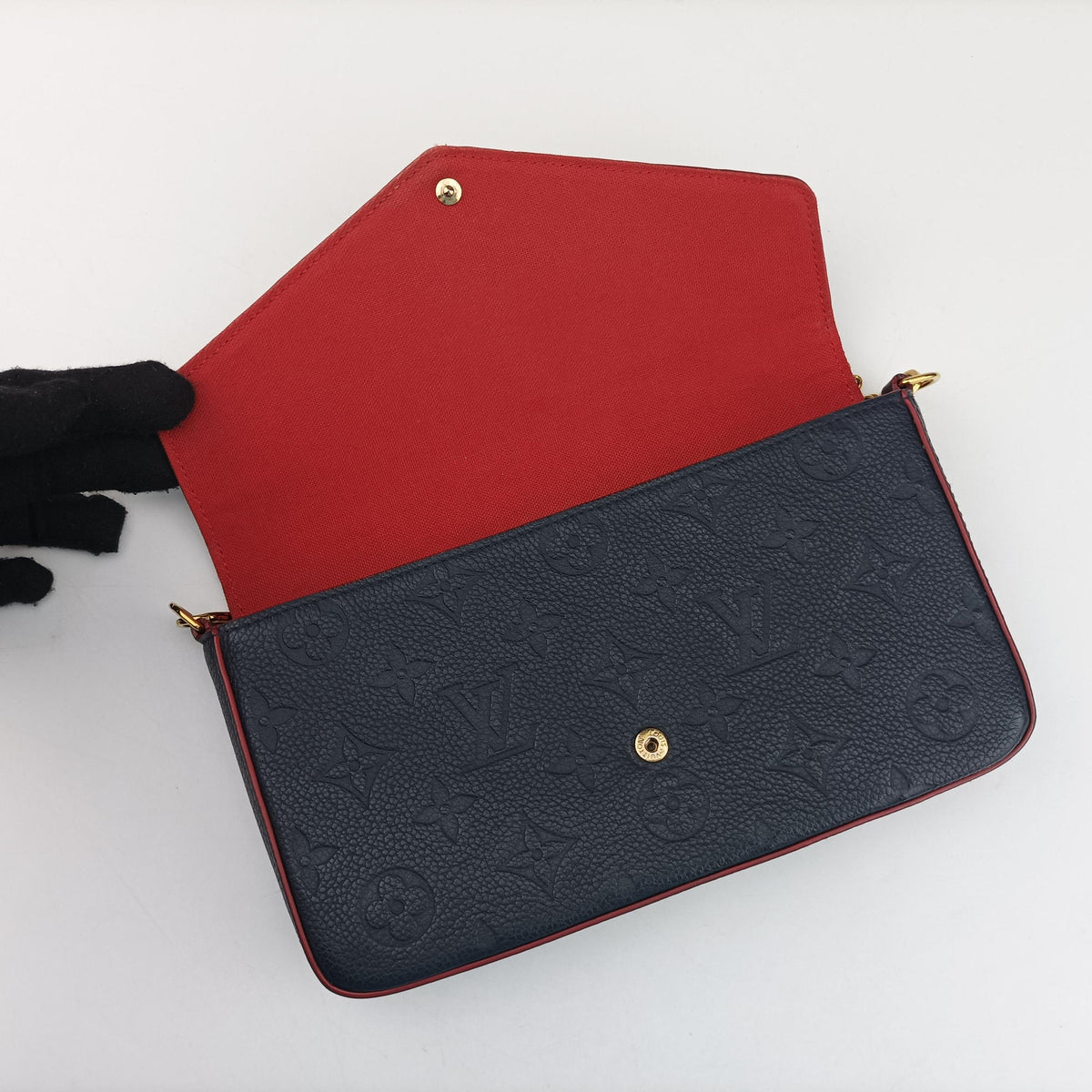 Pre-owned Louis Vuitton Pochette Felice MARINE ROUGE Monogram Empreinte M64099 shoulderbag | stylenewstar