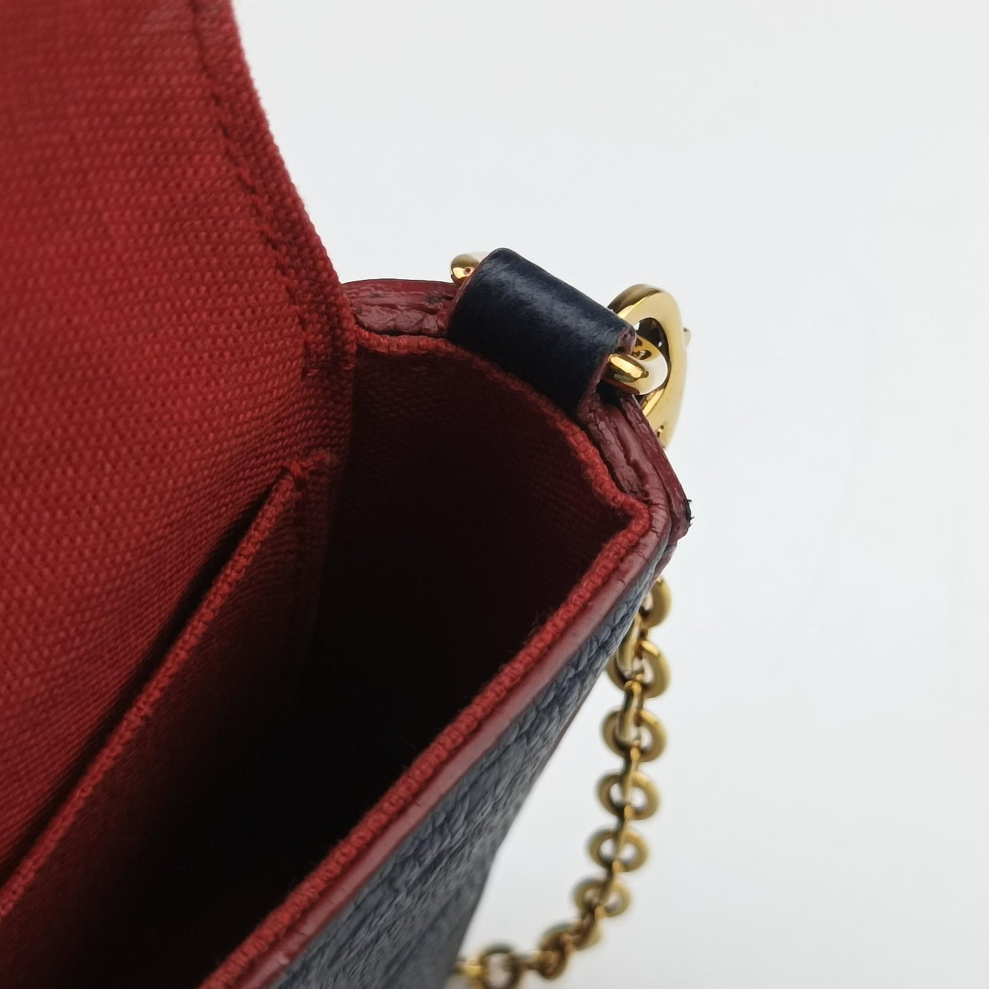 Pre-owned Louis Vuitton Pochette Felice MARINE ROUGE Monogram Empreinte M64099 shoulderbag | stylenewstar