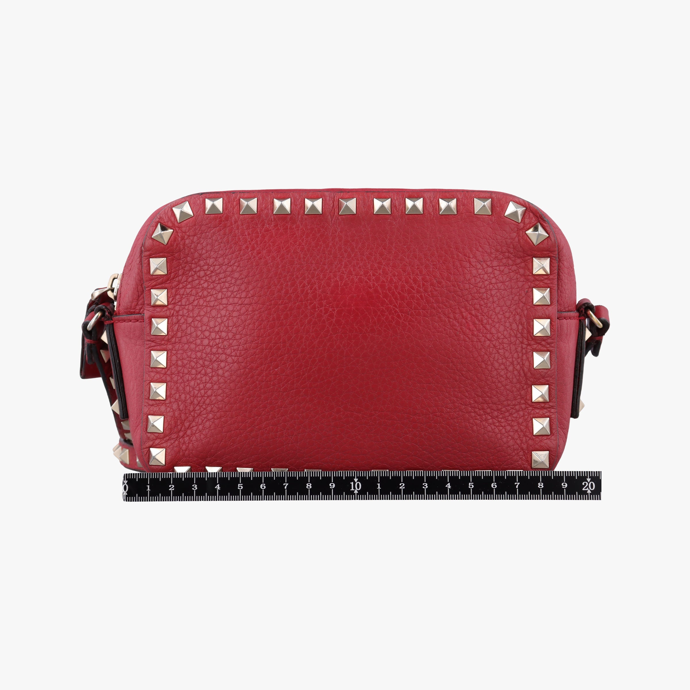 Pre-owned Valentino Rockstud Red Leather  shoulderbag | stylenewstar