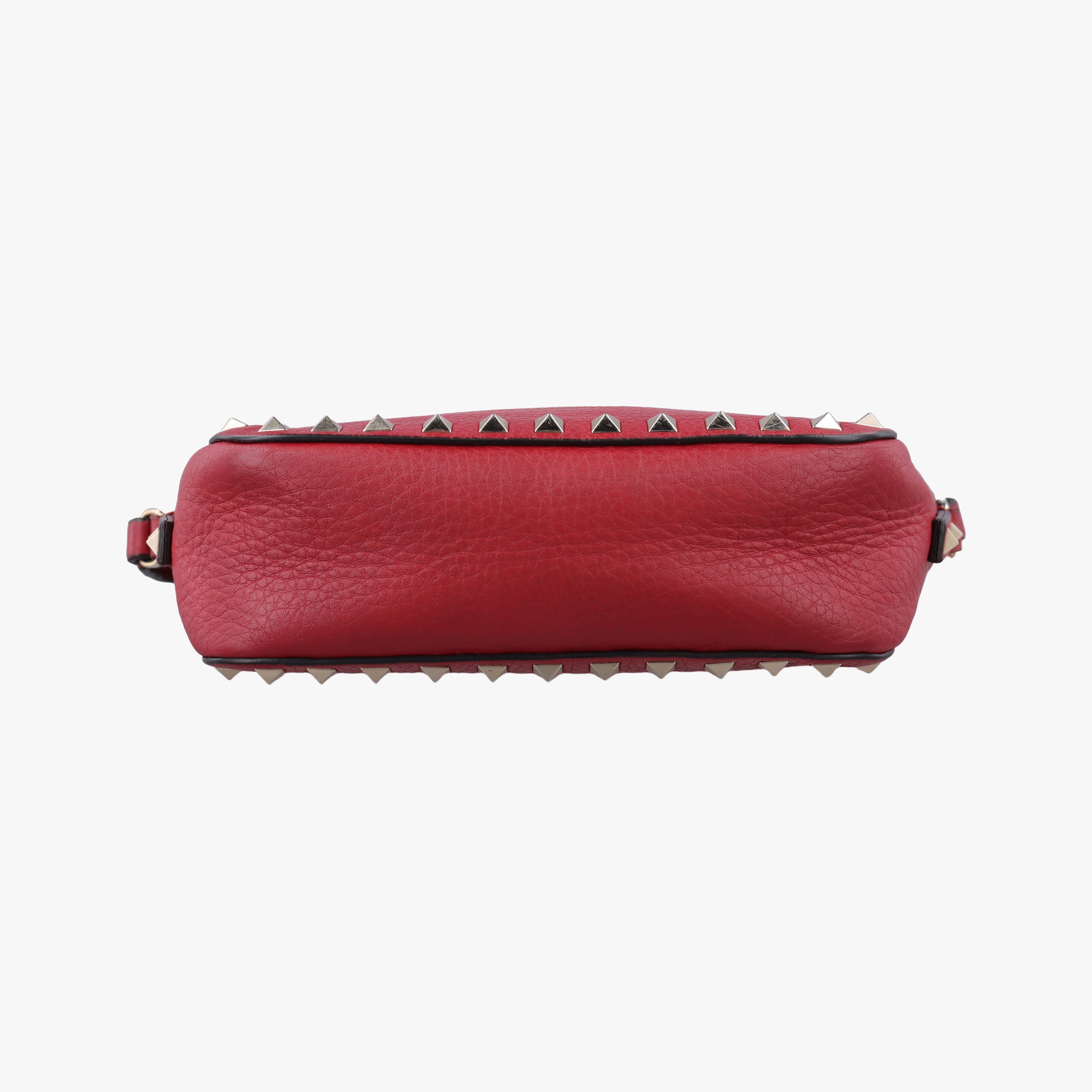 Pre-owned Valentino Rockstud Red Leather  shoulderbag | stylenewstar