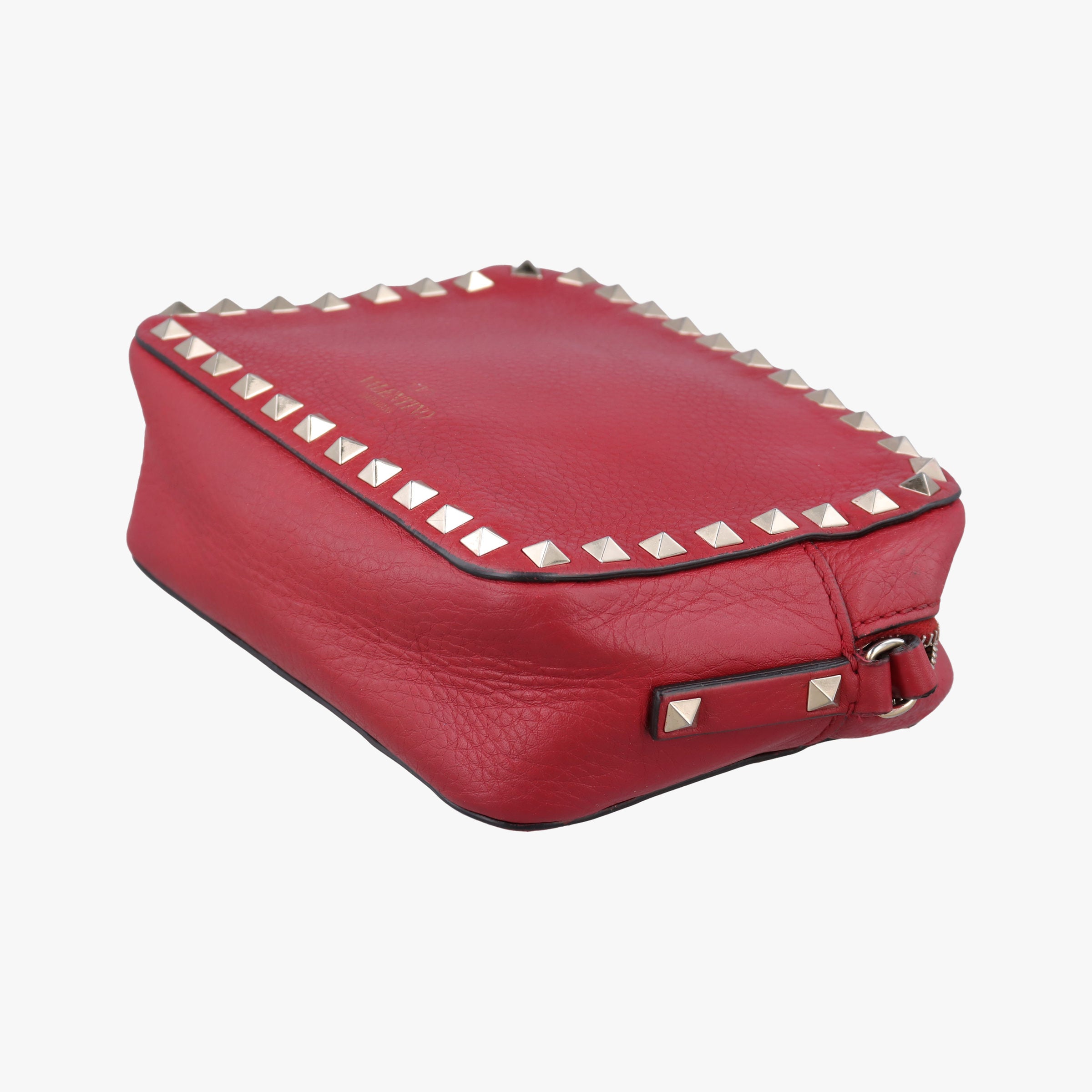 Pre-owned Valentino Rockstud Red Leather  shoulderbag | stylenewstar