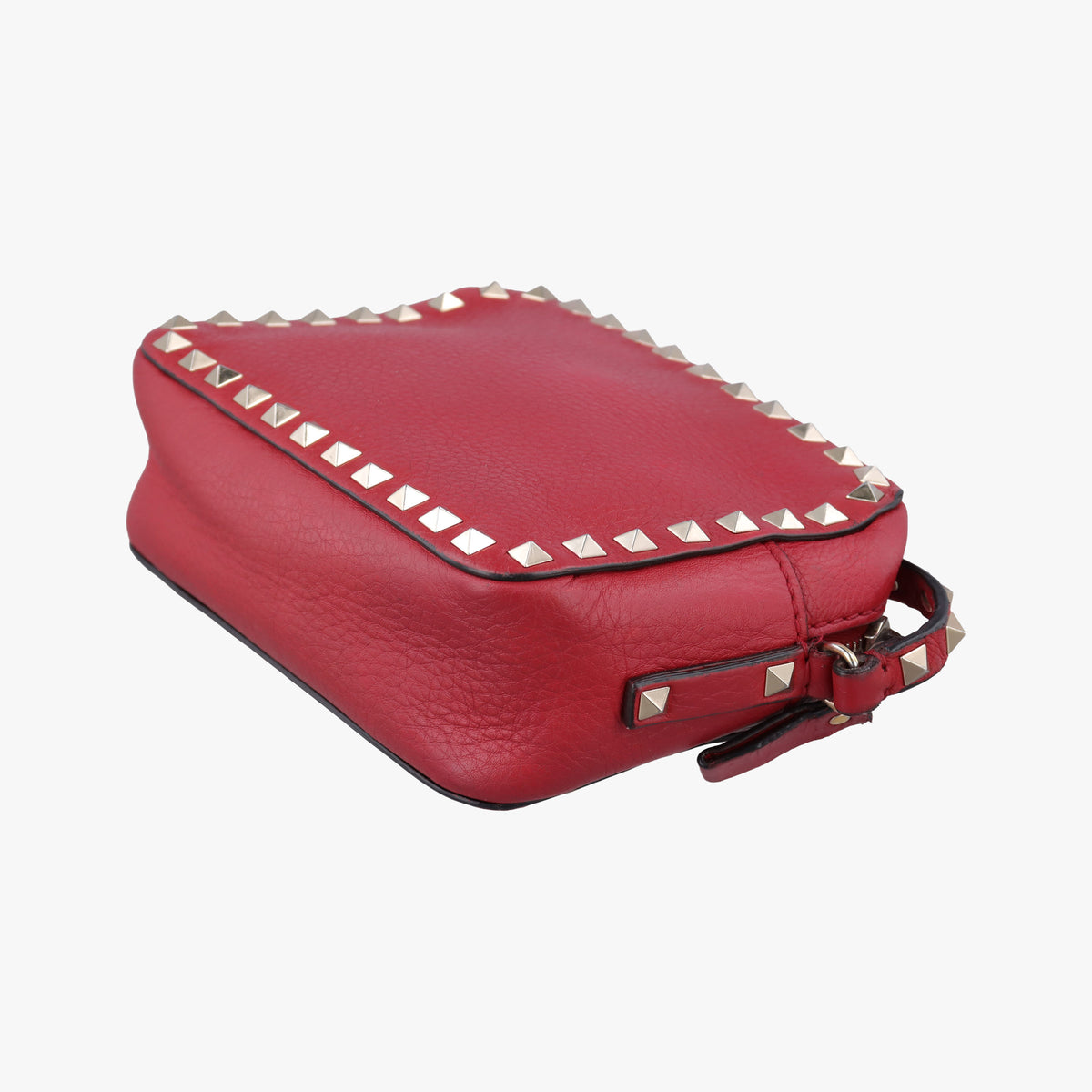 Pre-owned Valentino Rockstud Red Leather  shoulderbag | stylenewstar