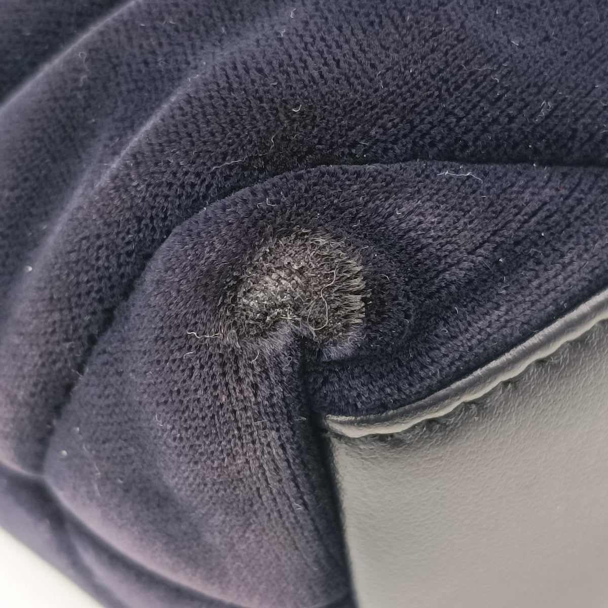 Vintage Yves Saint Laurent Monogram Lulutoy Navy velour 467072 shoulderbag | stylenewstar