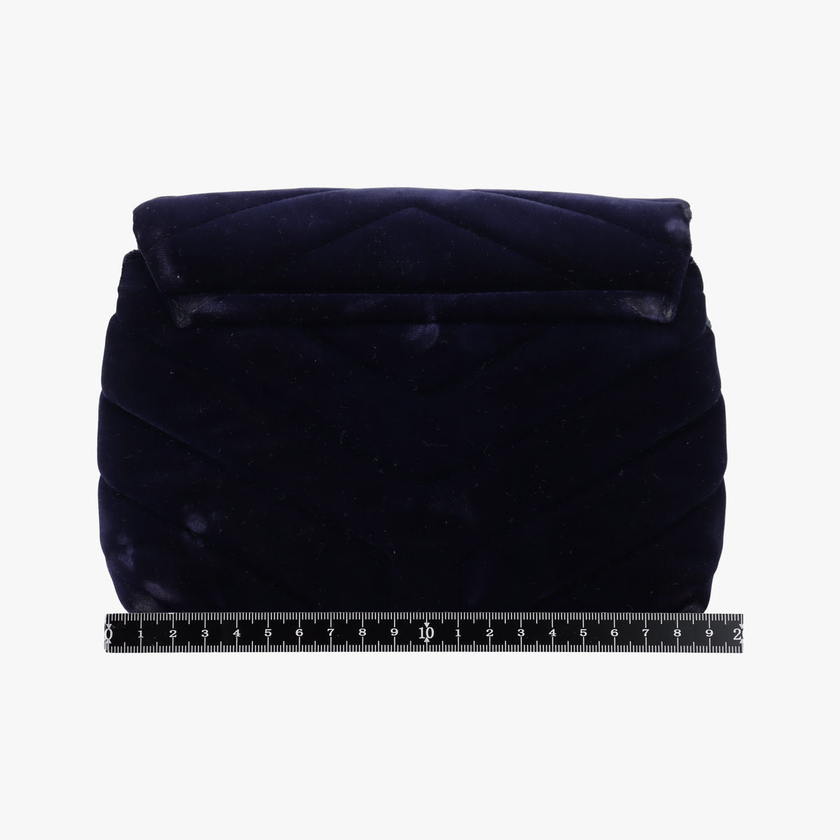 Vintage Yves Saint Laurent Monogram Lulutoy Navy velour 467072 shoulderbag | stylenewstar