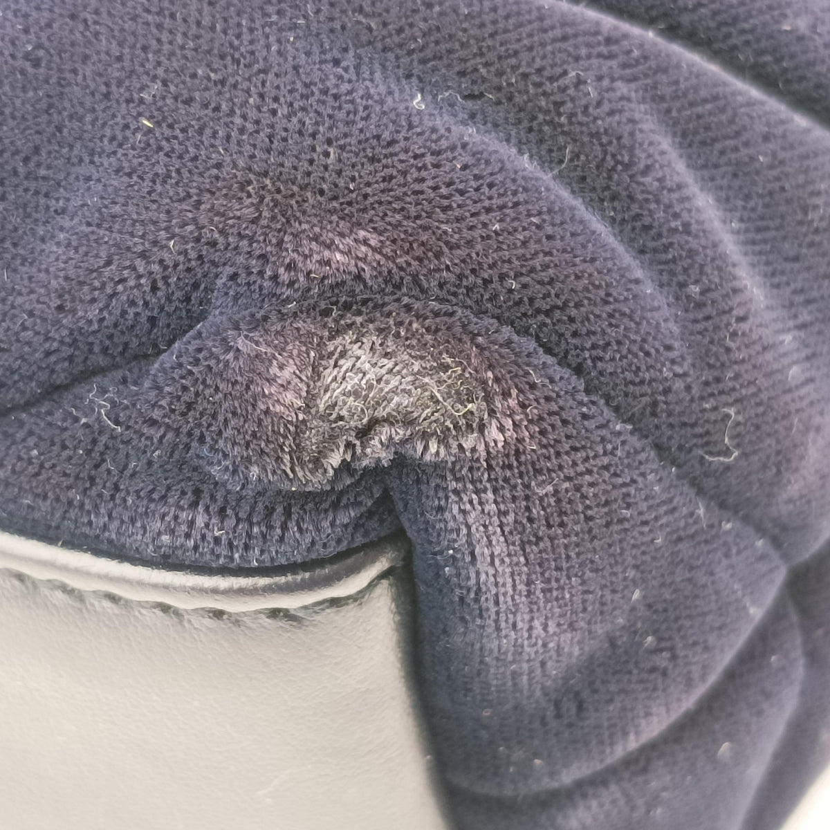 Vintage Yves Saint Laurent Monogram Lulutoy Navy velour 467072 shoulderbag | stylenewstar