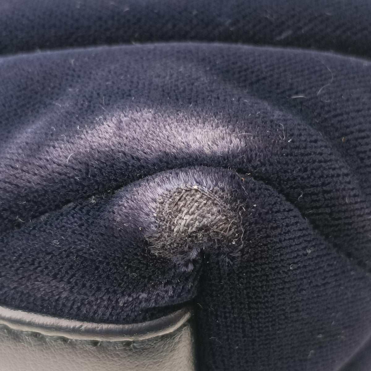 Vintage Yves Saint Laurent Monogram Lulutoy Navy velour 467072 shoulderbag | stylenewstar