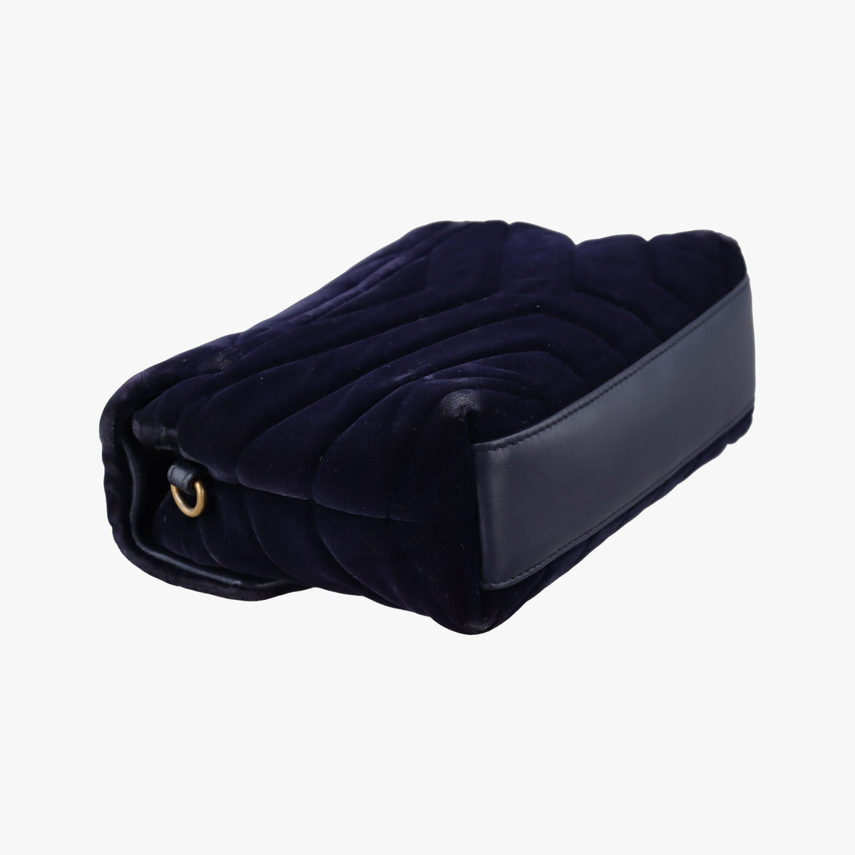 Vintage Yves Saint Laurent Monogram Lulutoy Navy velour 467072 shoulderbag | stylenewstar