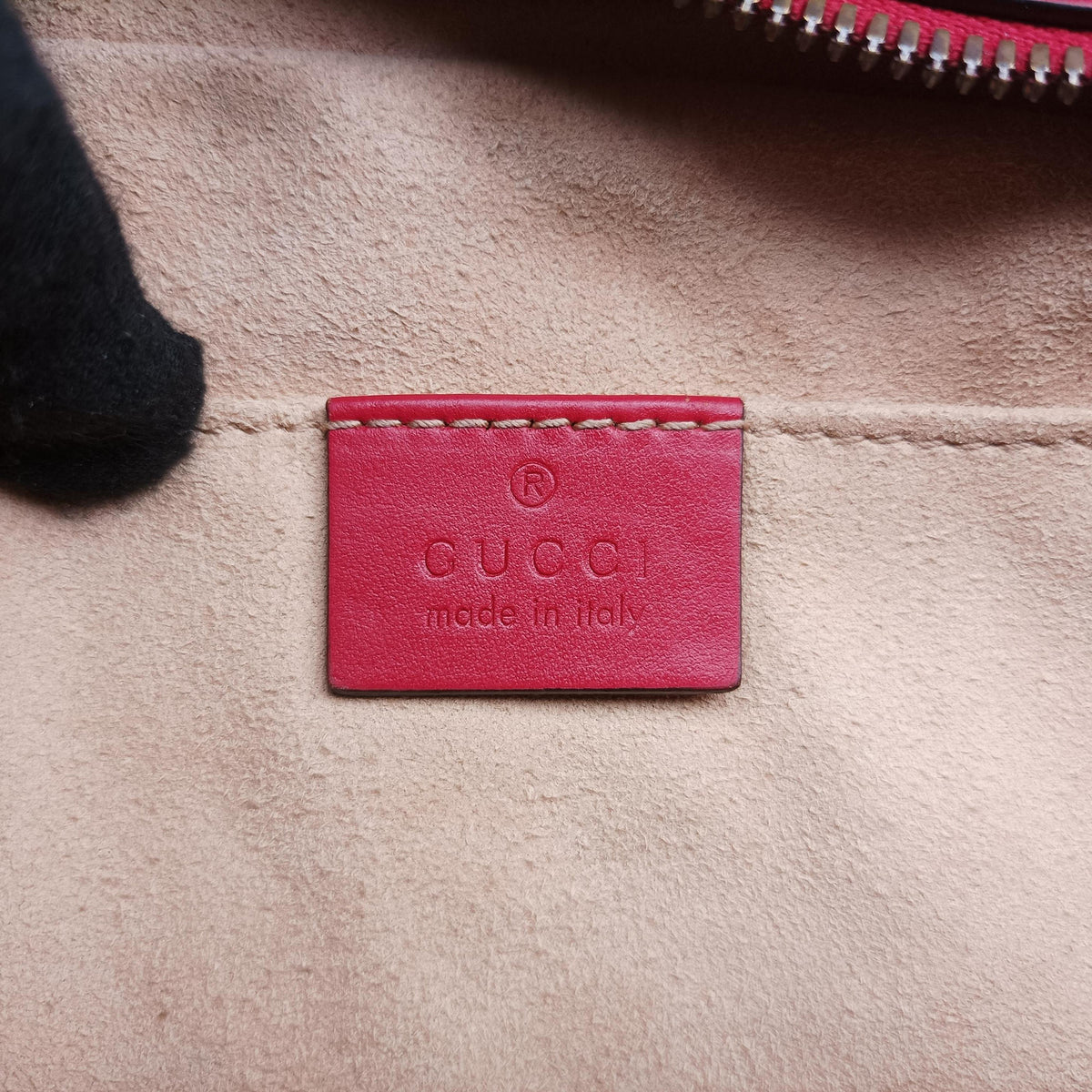Pre-owned Gucci GG Marmont Red Leather 447632 shoulderbag | stylenewstar