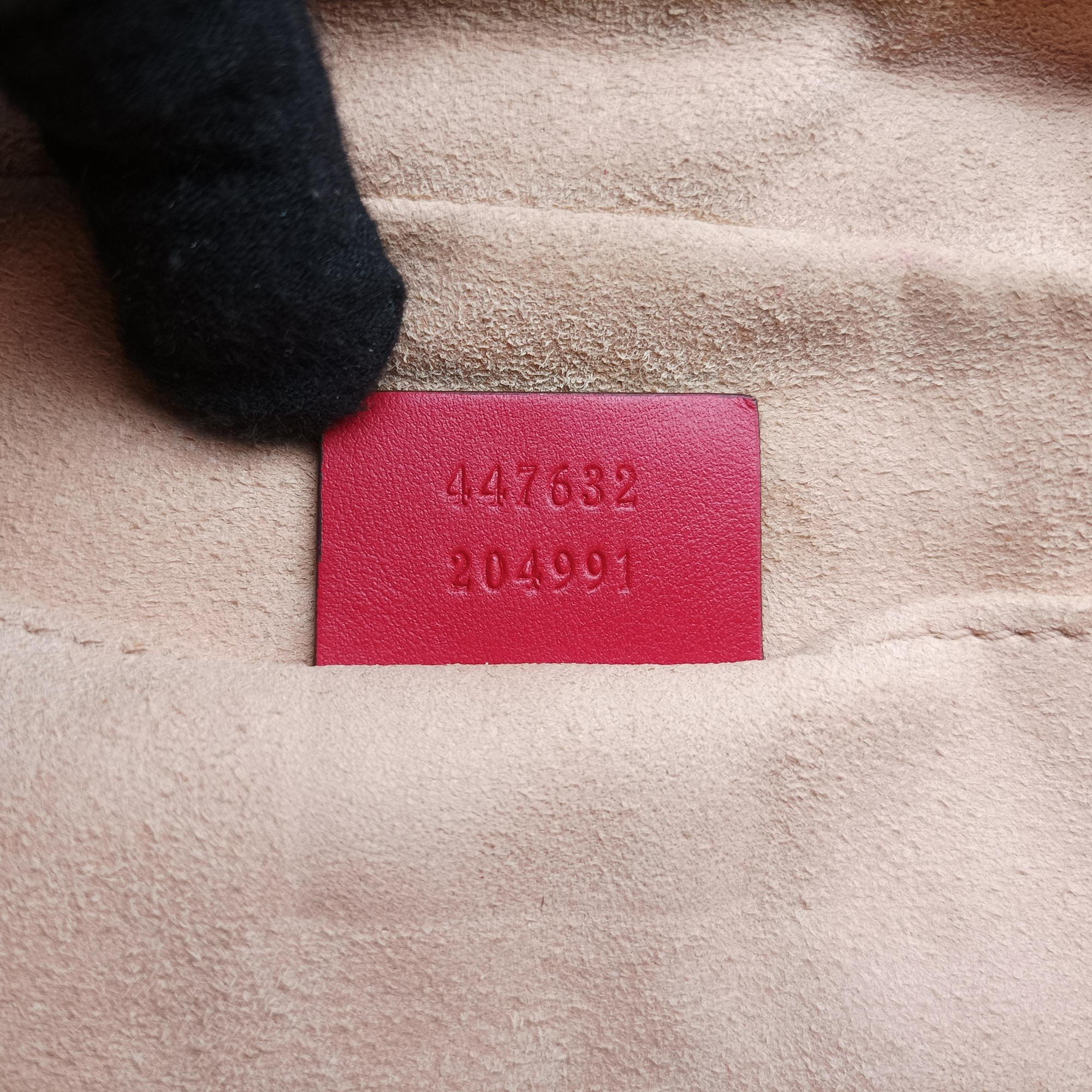 Pre-owned Gucci GG Marmont Red Leather 447632 shoulderbag | stylenewstar