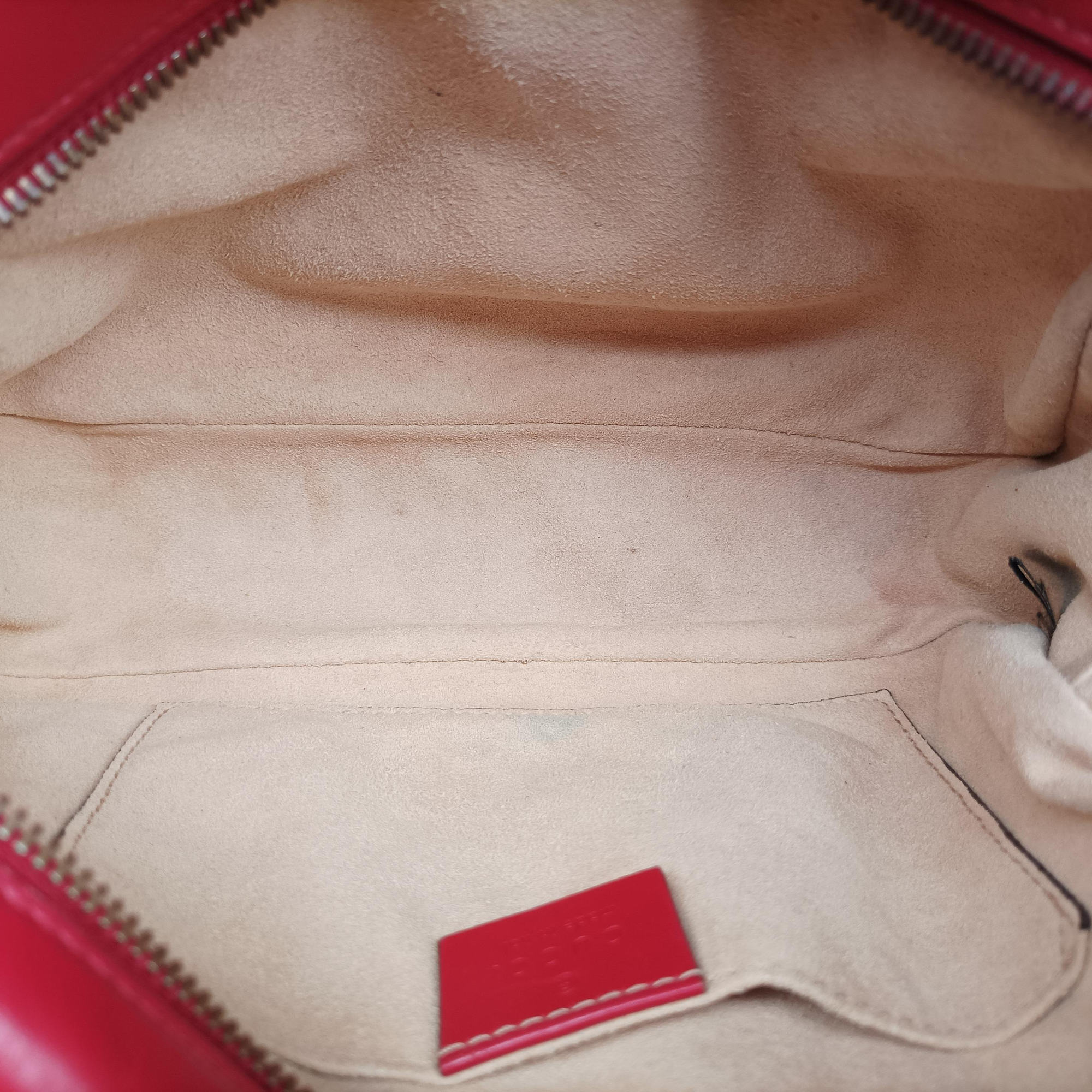Pre-owned Gucci GG Marmont Red Leather 447632 shoulderbag | stylenewstar