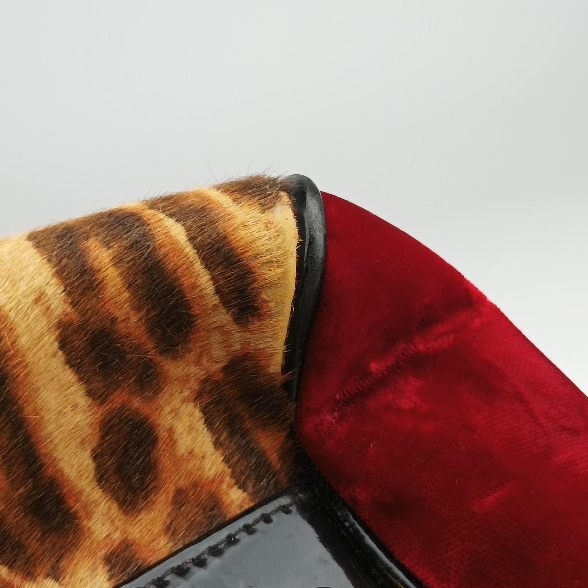 Secondhand Christian Dior Dice Leopard Bowler Multicolour ponyhair×velour×patent  handbag | stylenewstar