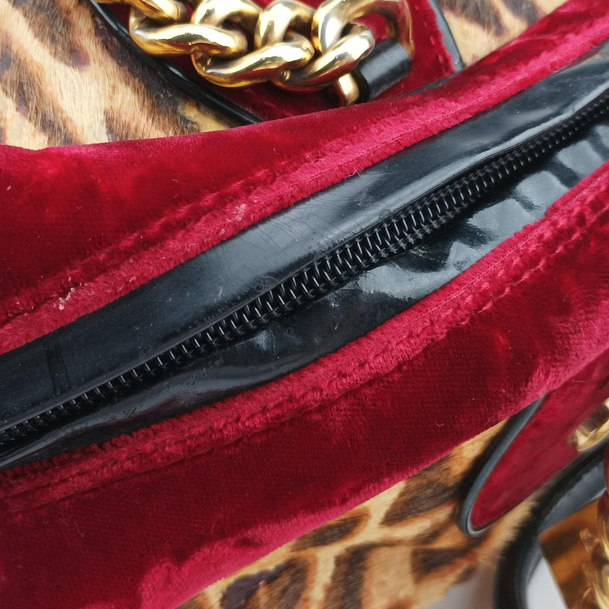 Secondhand Christian Dior Dice Leopard Bowler Multicolour ponyhair×velour×patent  handbag | stylenewstar