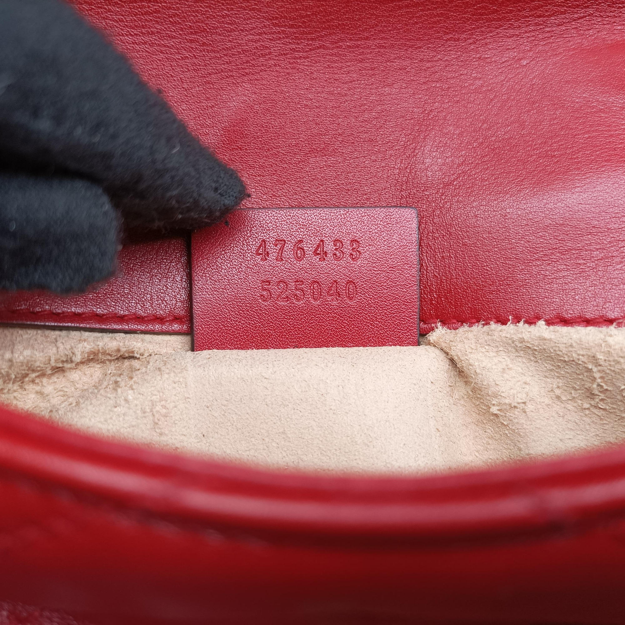 Pre-owned Gucci GG Marmont Red Leather 476433 shoulderbag | stylenewstar