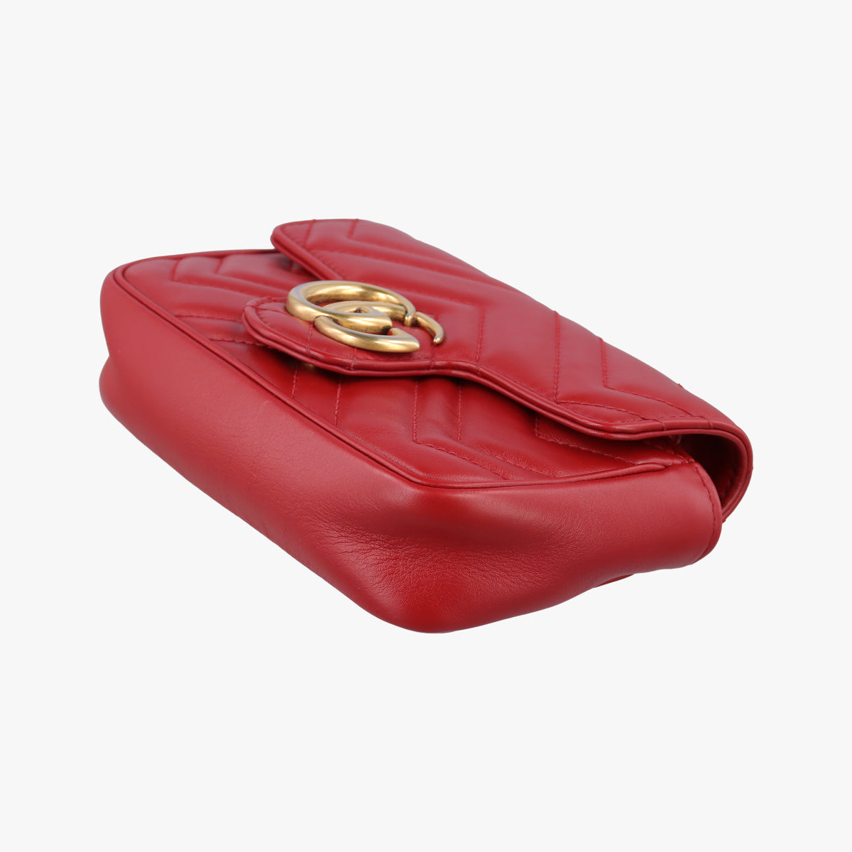 Pre-owned Gucci GG Marmont Red Leather 476433 shoulderbag | stylenewstar