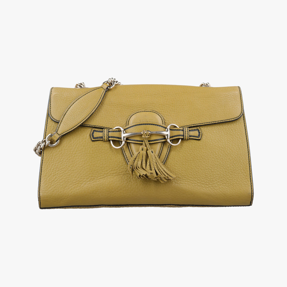 Pre-owned Gucci Emily Yellow Leather 295402 shoulderbag | stylenewstar
