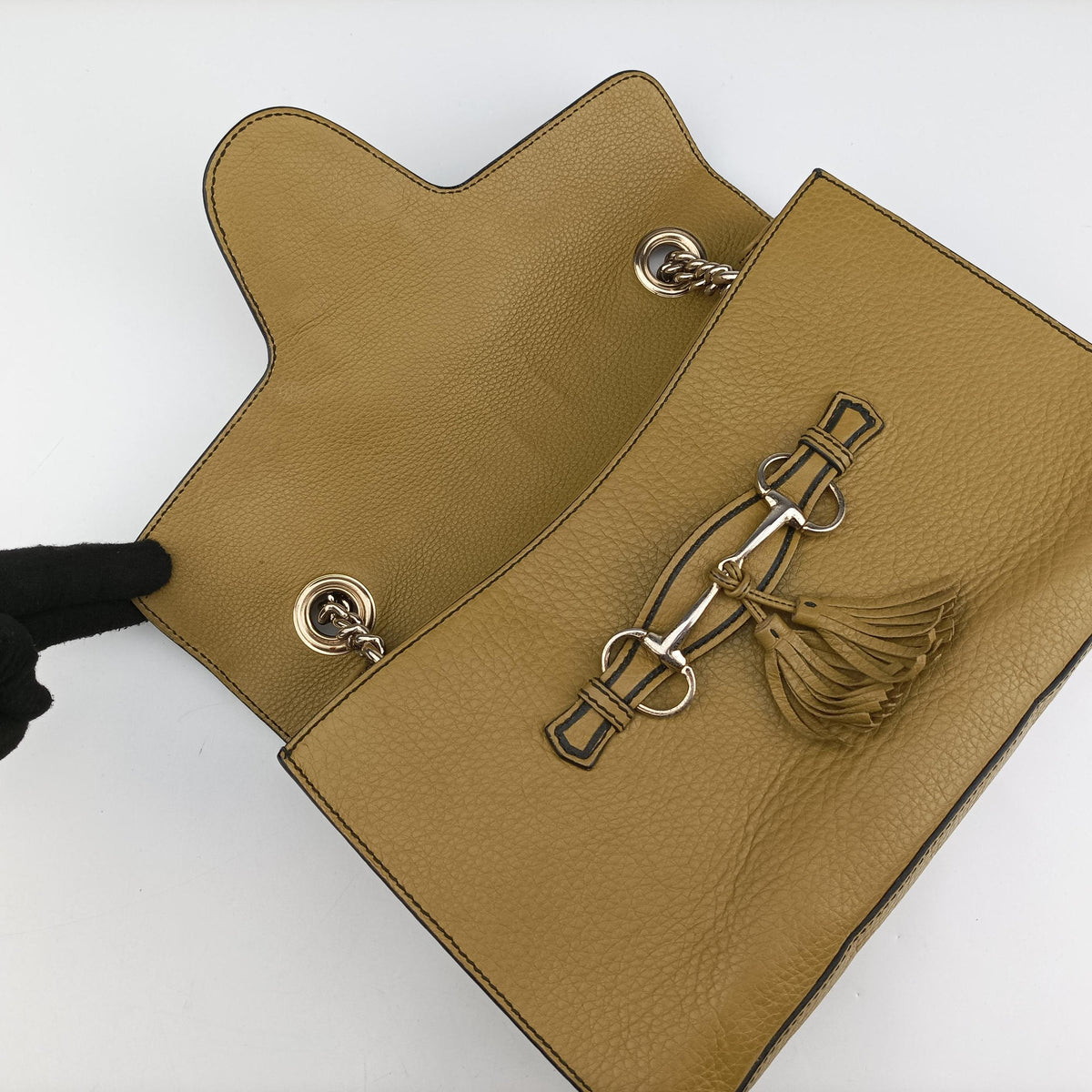 Pre-owned Gucci Emily Yellow Leather 295402 shoulderbag | stylenewstar