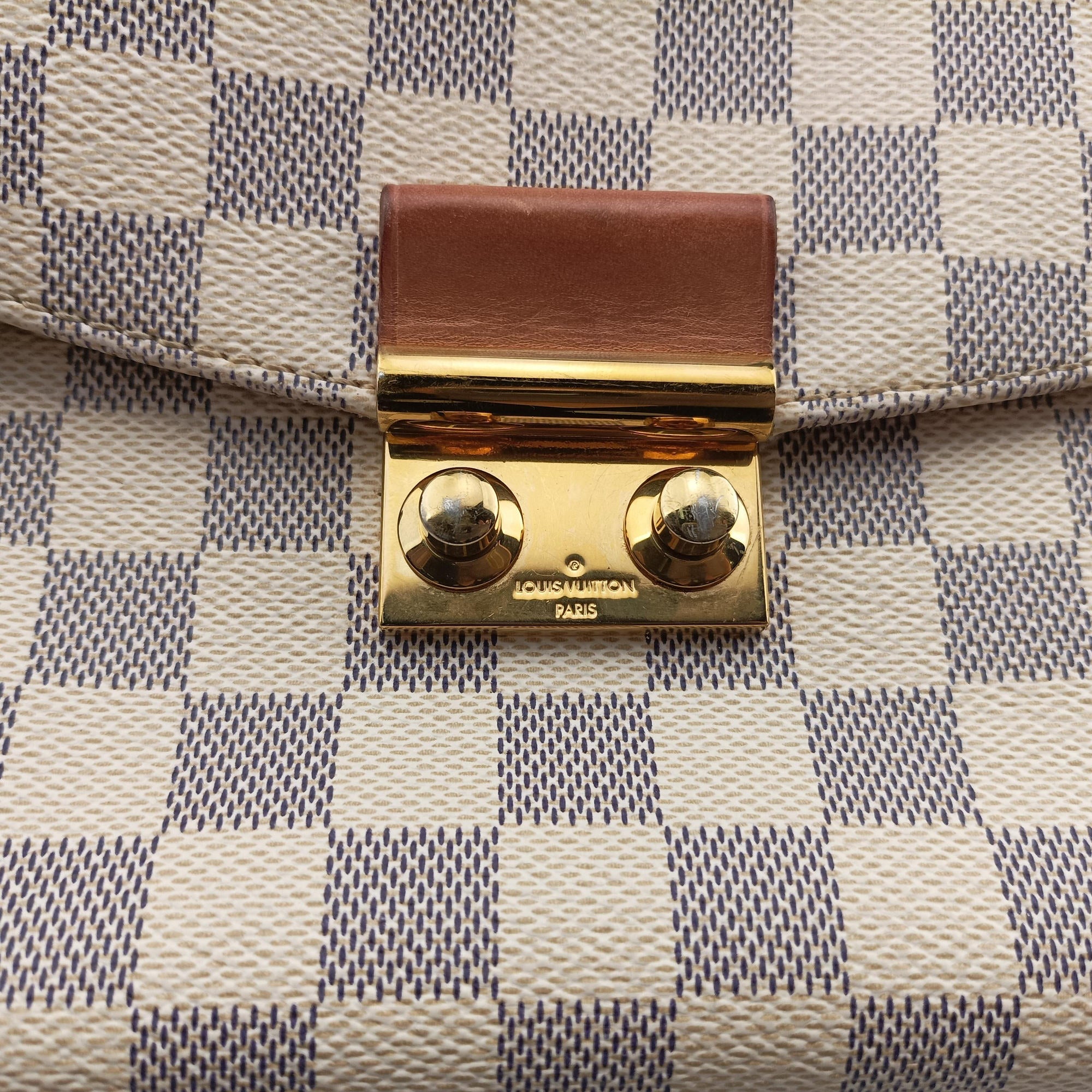 Secondhand Louis Vuitton CROISETTE Azur Damier Canvas N41581 shoulderbag | stylenewstar