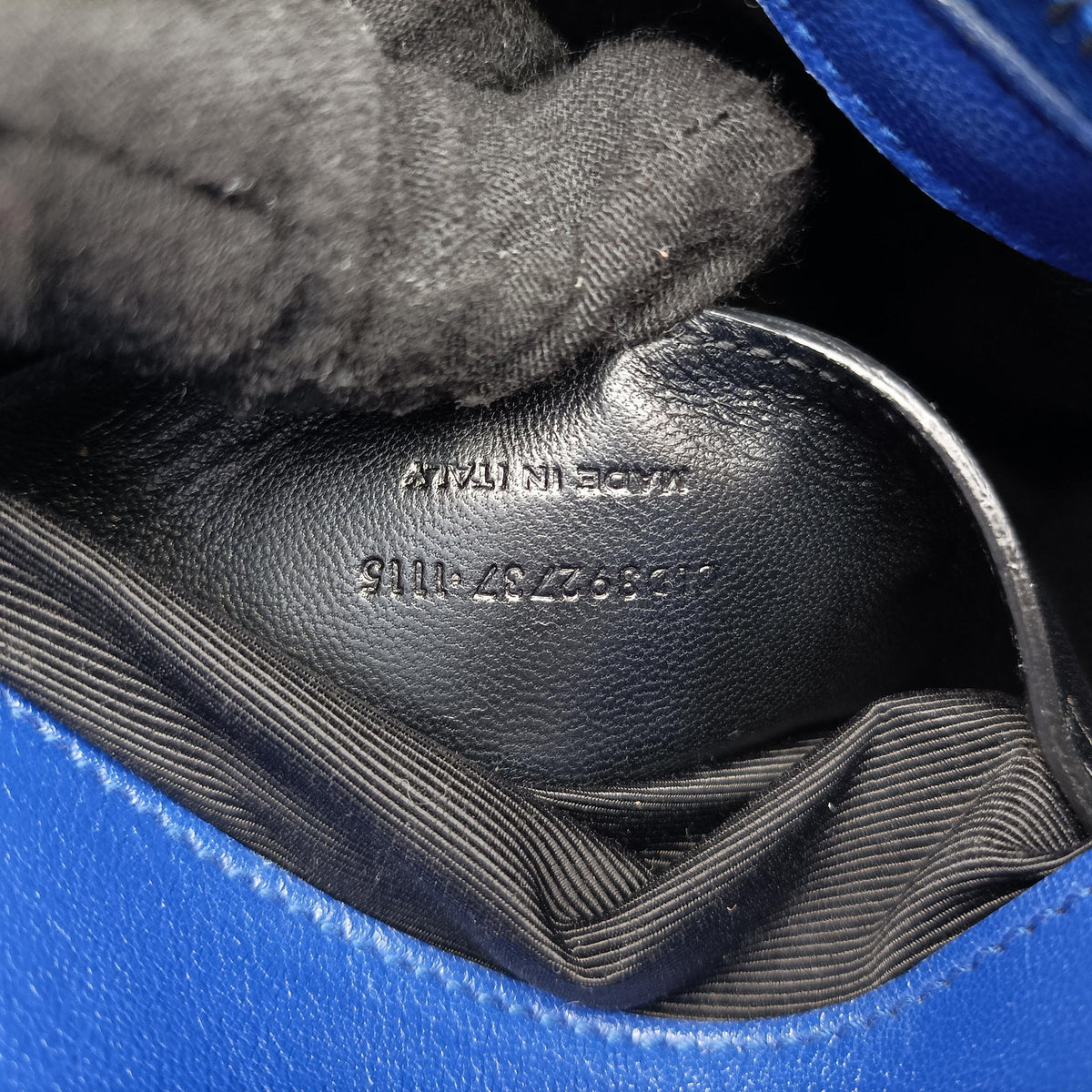 Pre-owned Yves Saint Laurent COLLEGE Blue Leather 392737 shoulderbag | stylenewstar