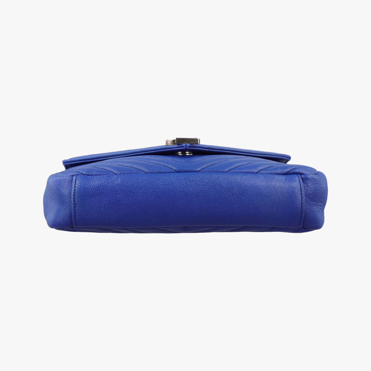 Pre-owned Yves Saint Laurent COLLEGE Blue Leather 392737 shoulderbag | stylenewstar