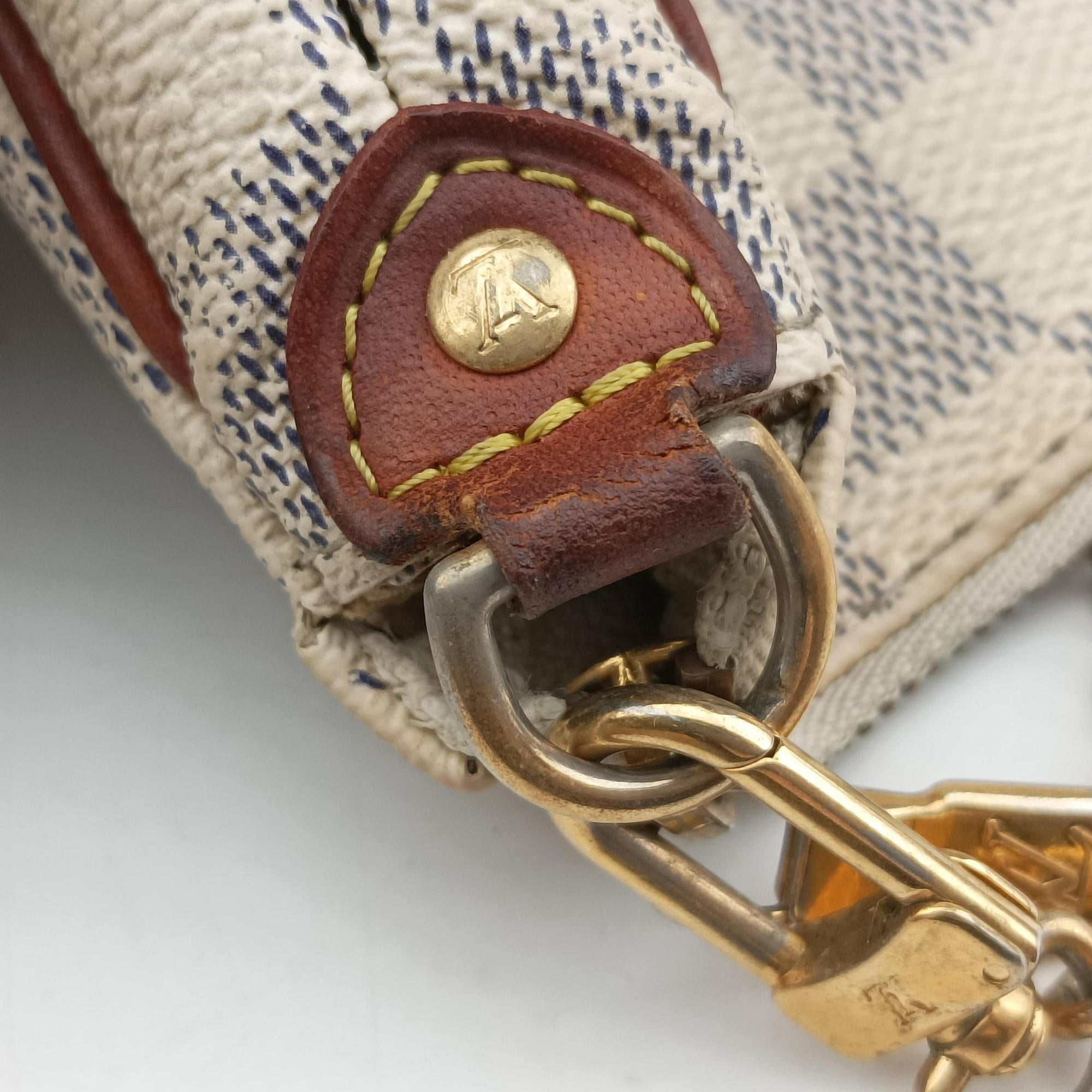 Pre-owned Louis Vuitton EVA AZUR Damier Canvas N55214 handbag | stylenewstar