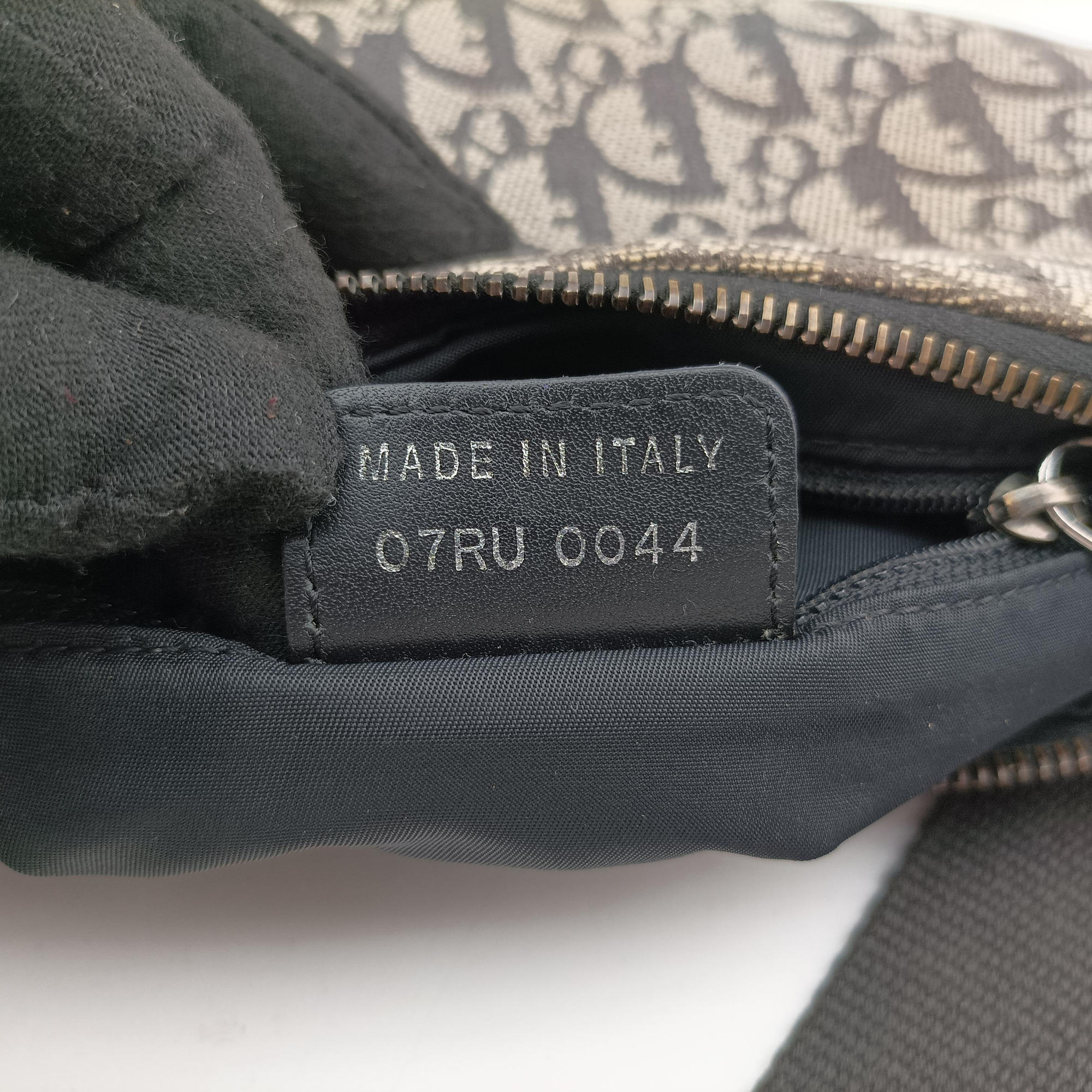 Vintage Christian Dior Trotter Double Saddle Grey×Brown Jacquard  shoulderbag | stylenewstar