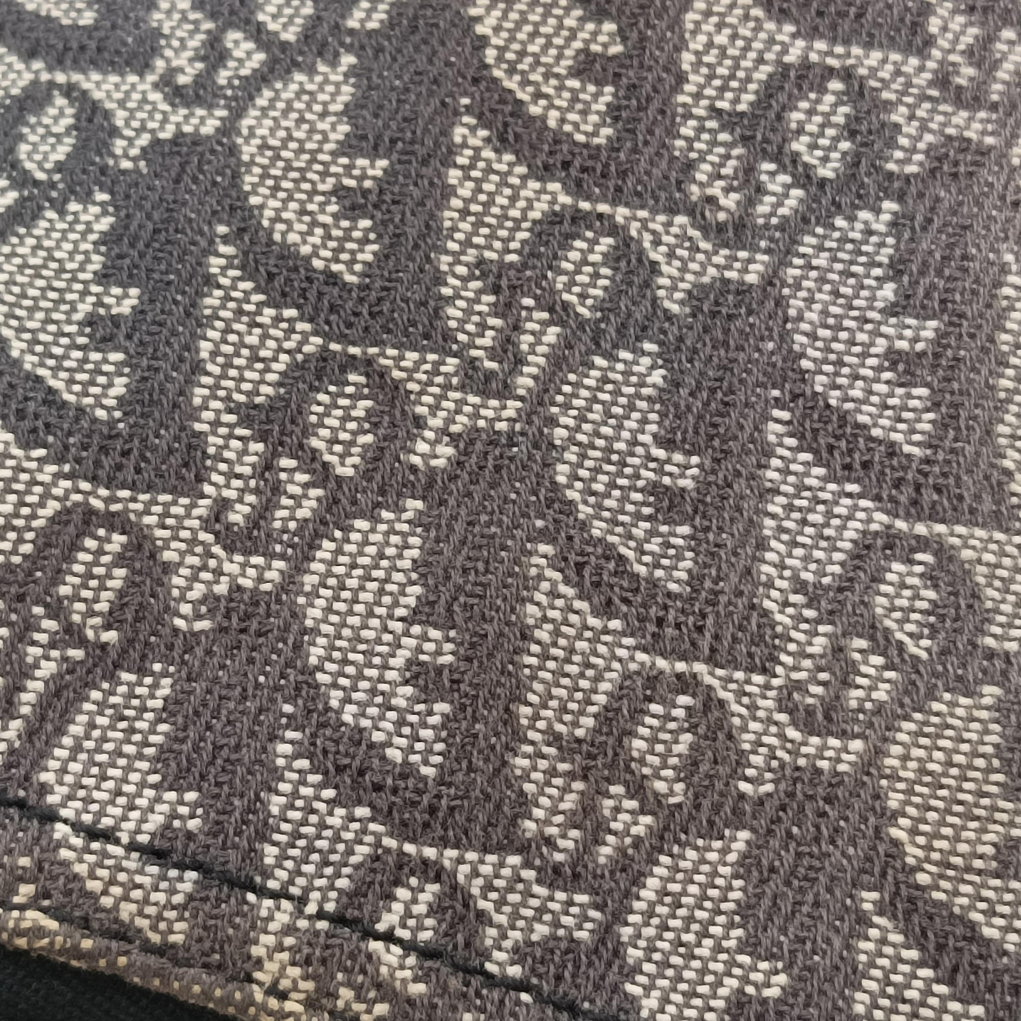 Vintage Christian Dior Trotter Double Saddle Grey×Brown Jacquard  shoulderbag | stylenewstar