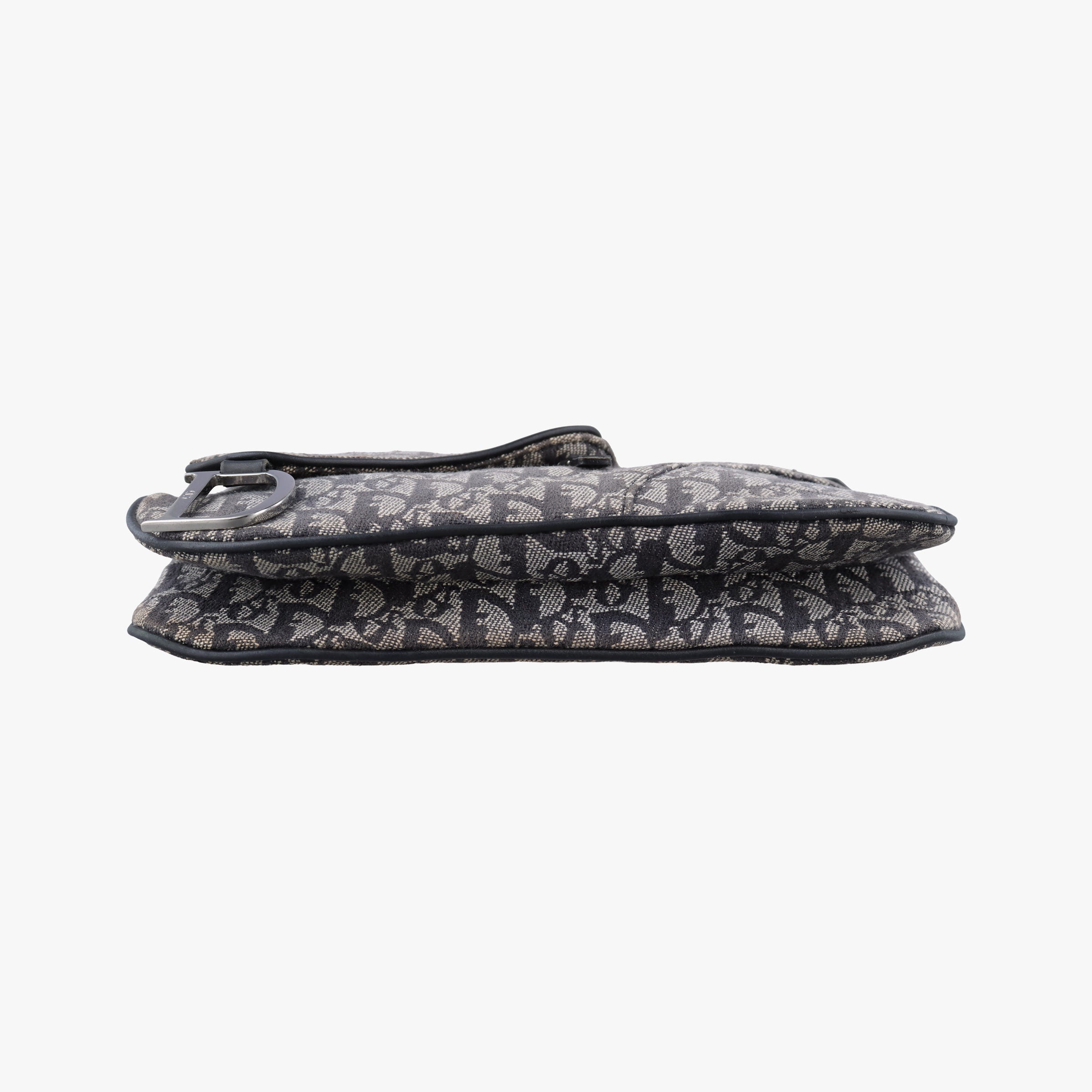 Vintage Christian Dior Trotter Double Saddle Grey×Brown Jacquard  shoulderbag | stylenewstar
