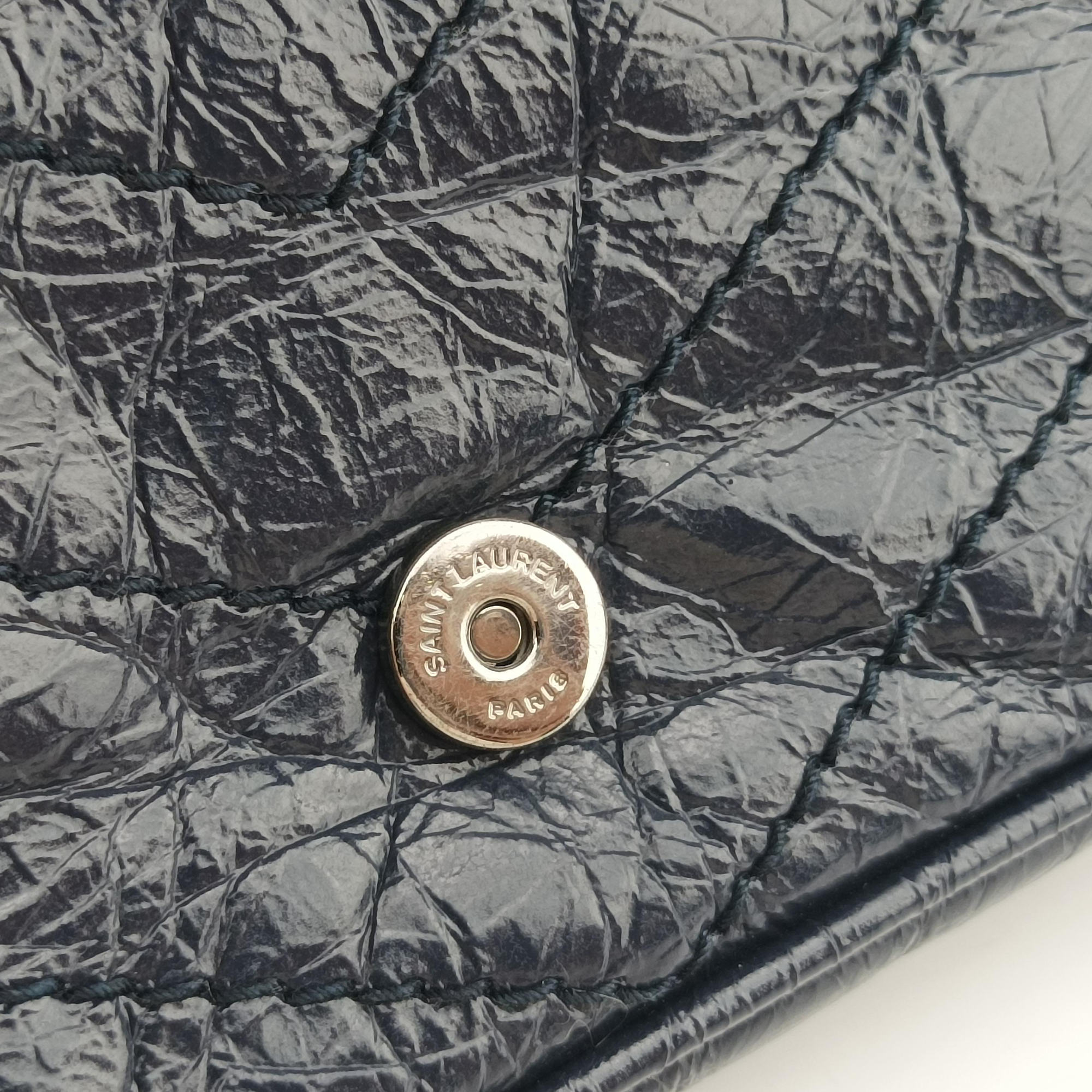 Secondhand Yves Saint Laurent Niki Navy Leather 583103 shoulderbag | stylenewstar