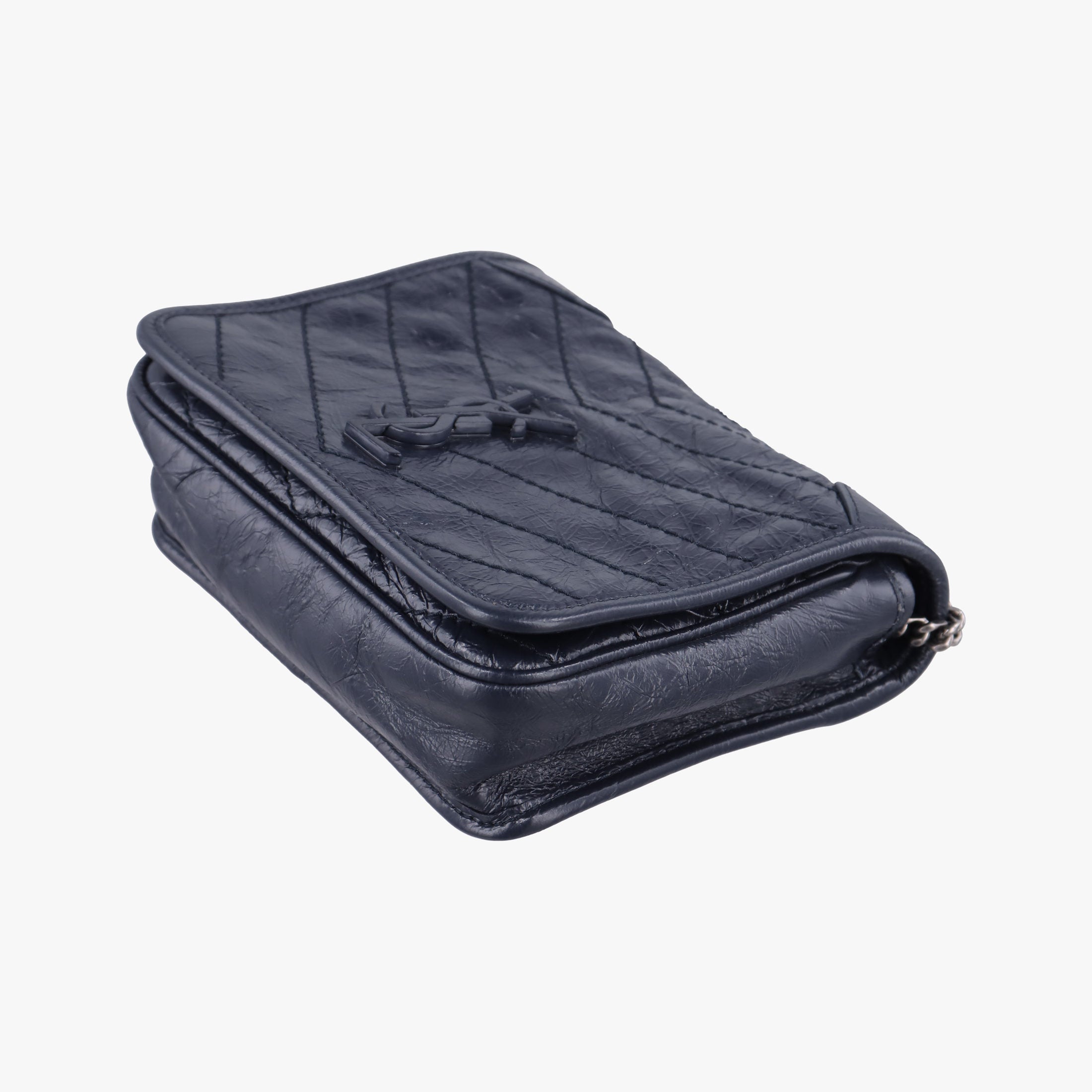 Secondhand Yves Saint Laurent Niki Navy Leather 583103 shoulderbag | stylenewstar