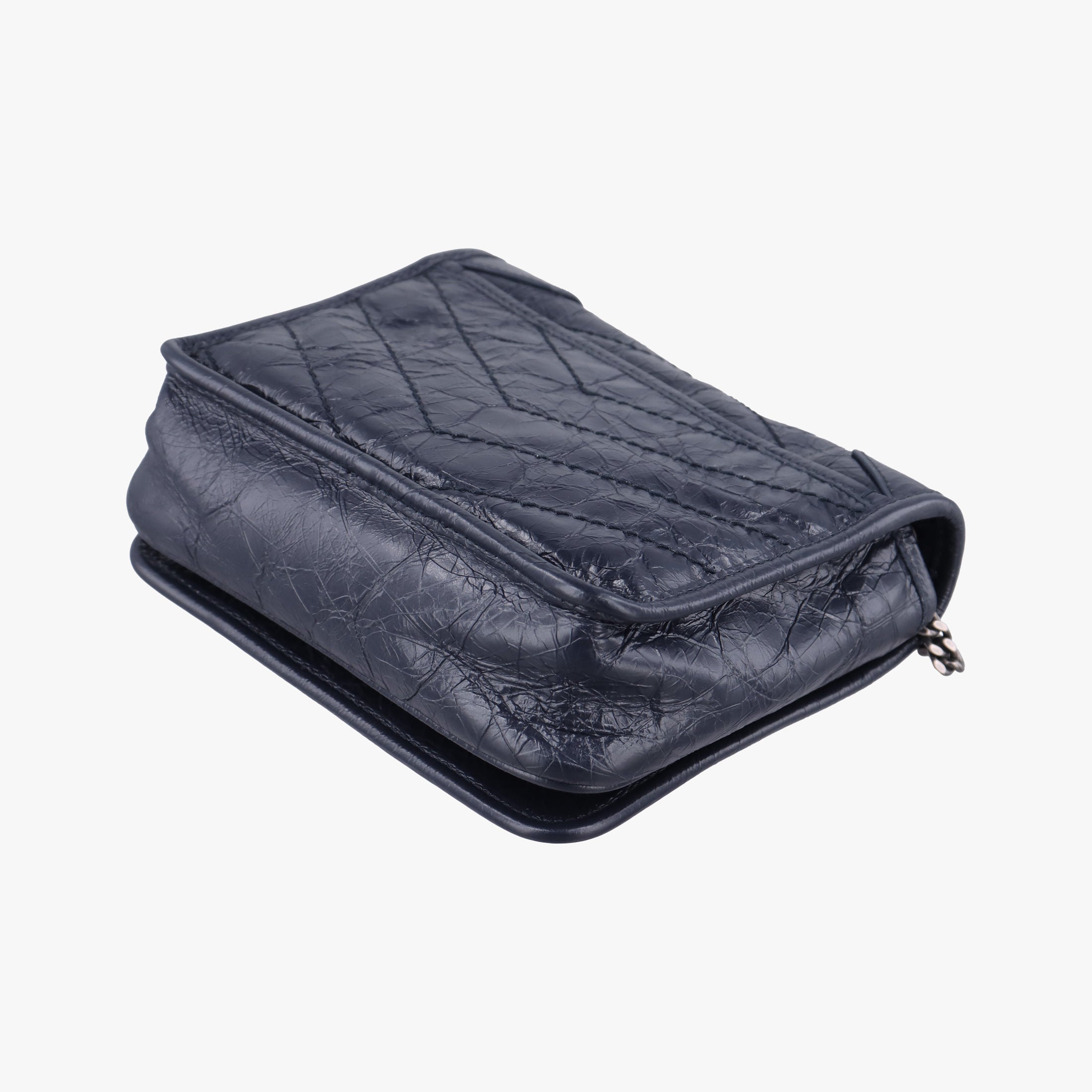 Secondhand Yves Saint Laurent Niki Navy Leather 583103 shoulderbag | stylenewstar