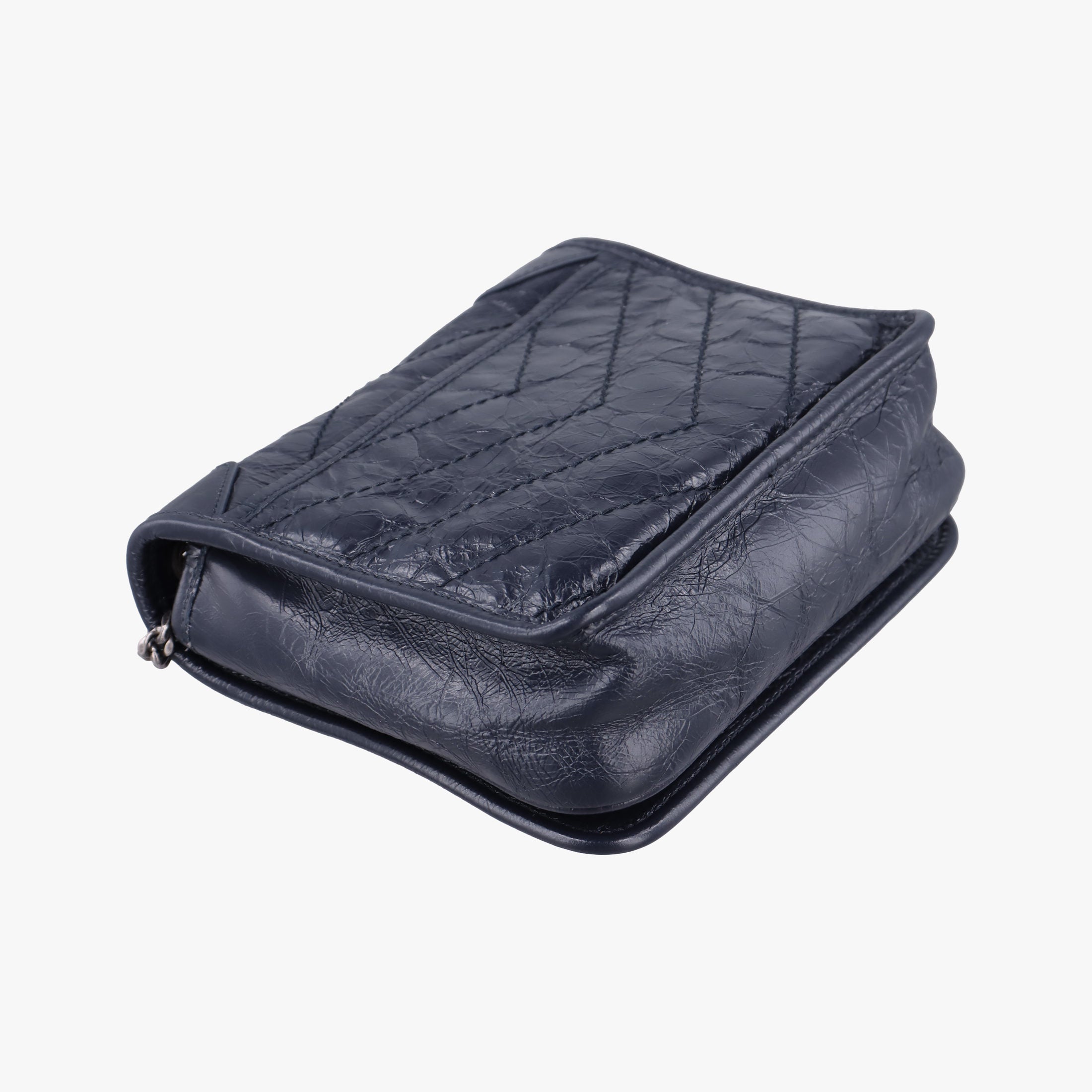 Secondhand Yves Saint Laurent Niki Navy Leather 583103 shoulderbag | stylenewstar