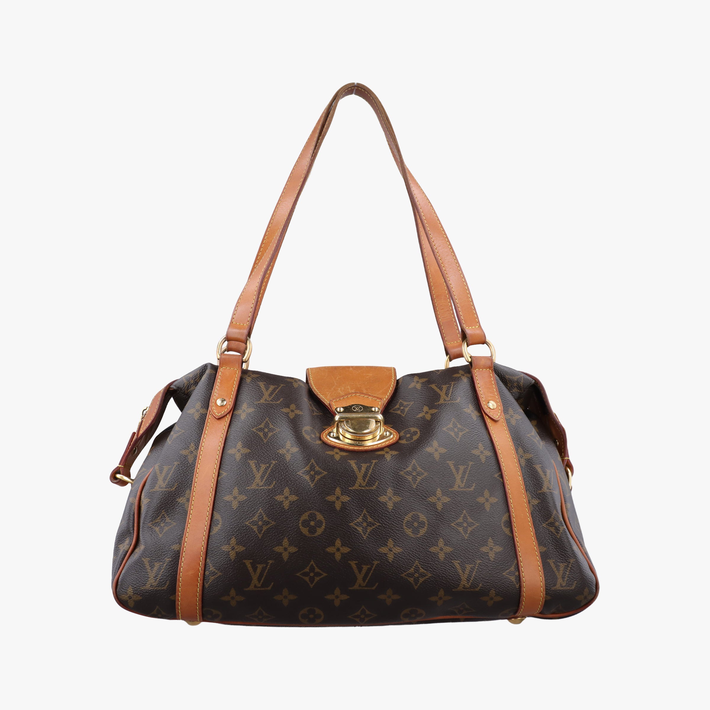 Pre-owned Louis Vuitton STRESA PM brown Monogram Canvas M51186 handbag | stylenewstar