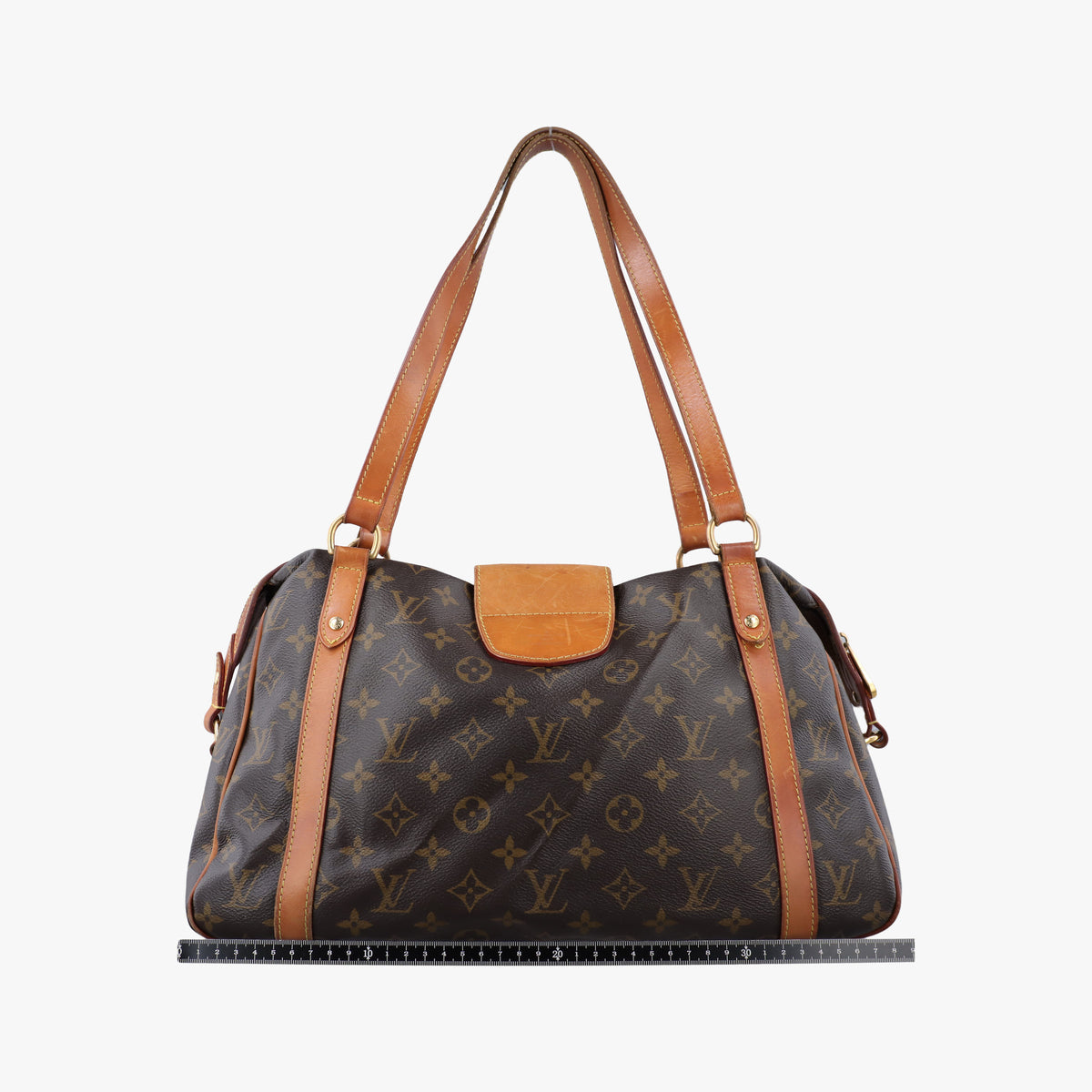 Pre-owned Louis Vuitton STRESA PM brown Monogram Canvas M51186 handbag | stylenewstar