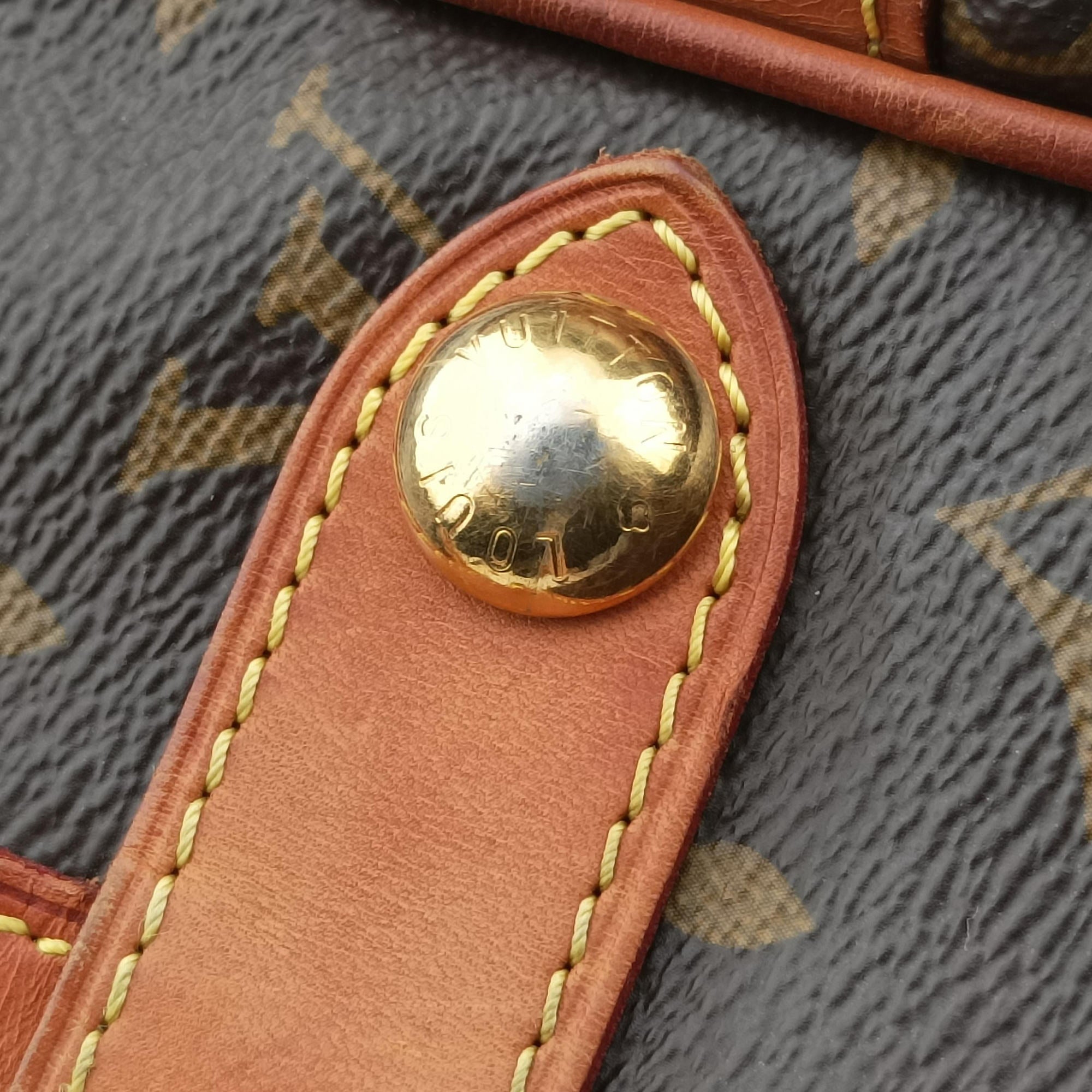 Pre-owned Louis Vuitton STRESA PM brown Monogram Canvas M51186 handbag | stylenewstar