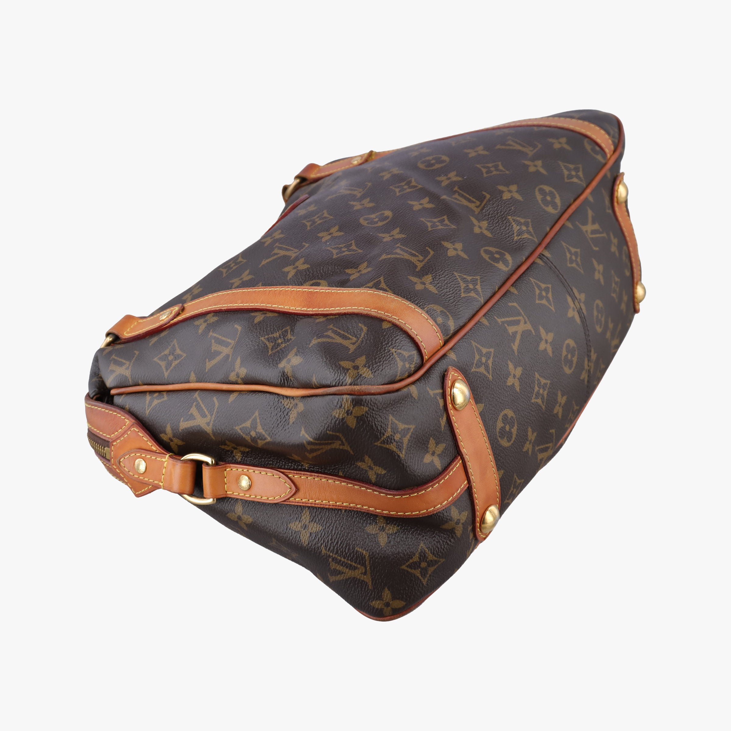 Pre-owned Louis Vuitton STRESA PM brown Monogram Canvas M51186 handbag | stylenewstar