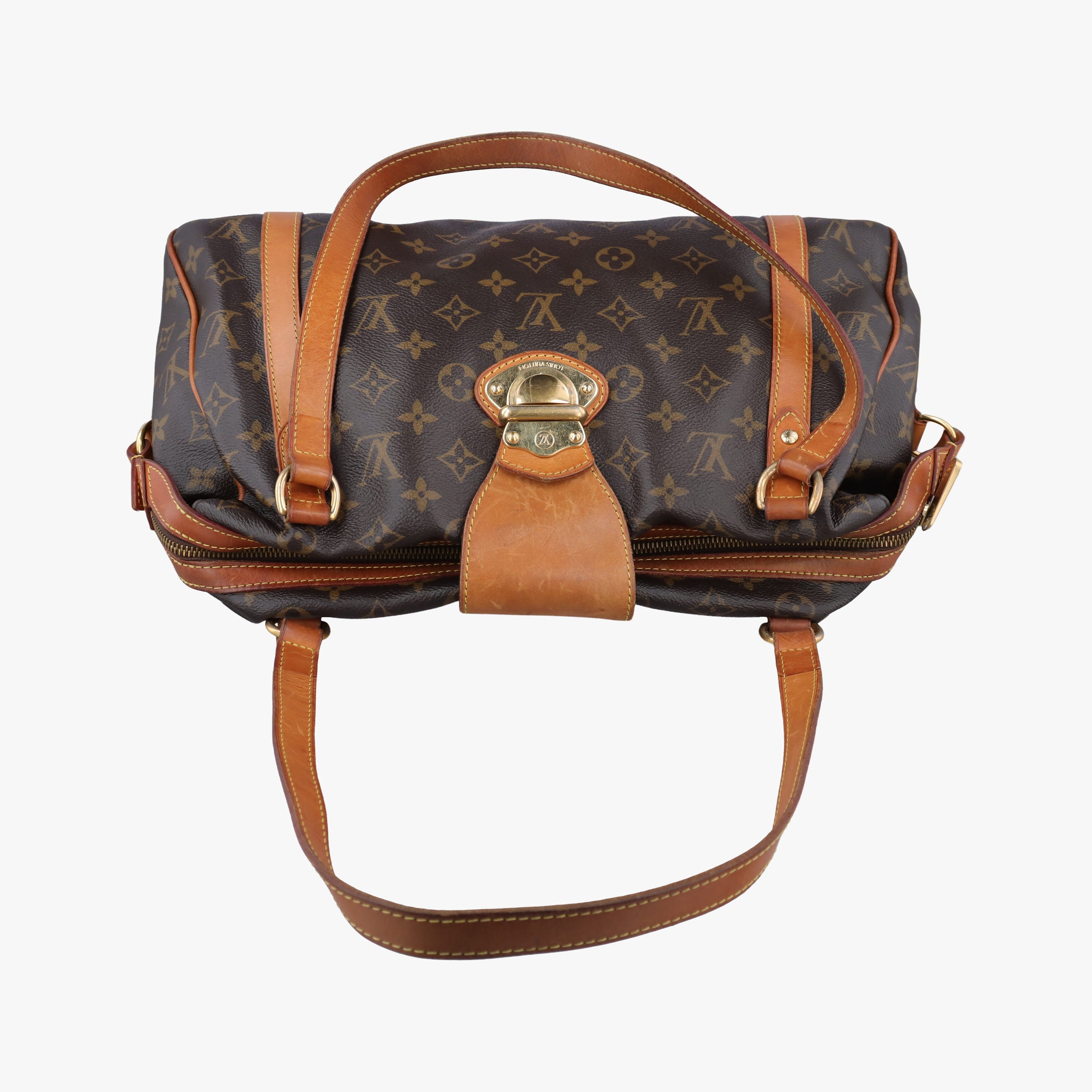 Pre-owned Louis Vuitton STRESA PM brown Monogram Canvas M51186 handbag | stylenewstar