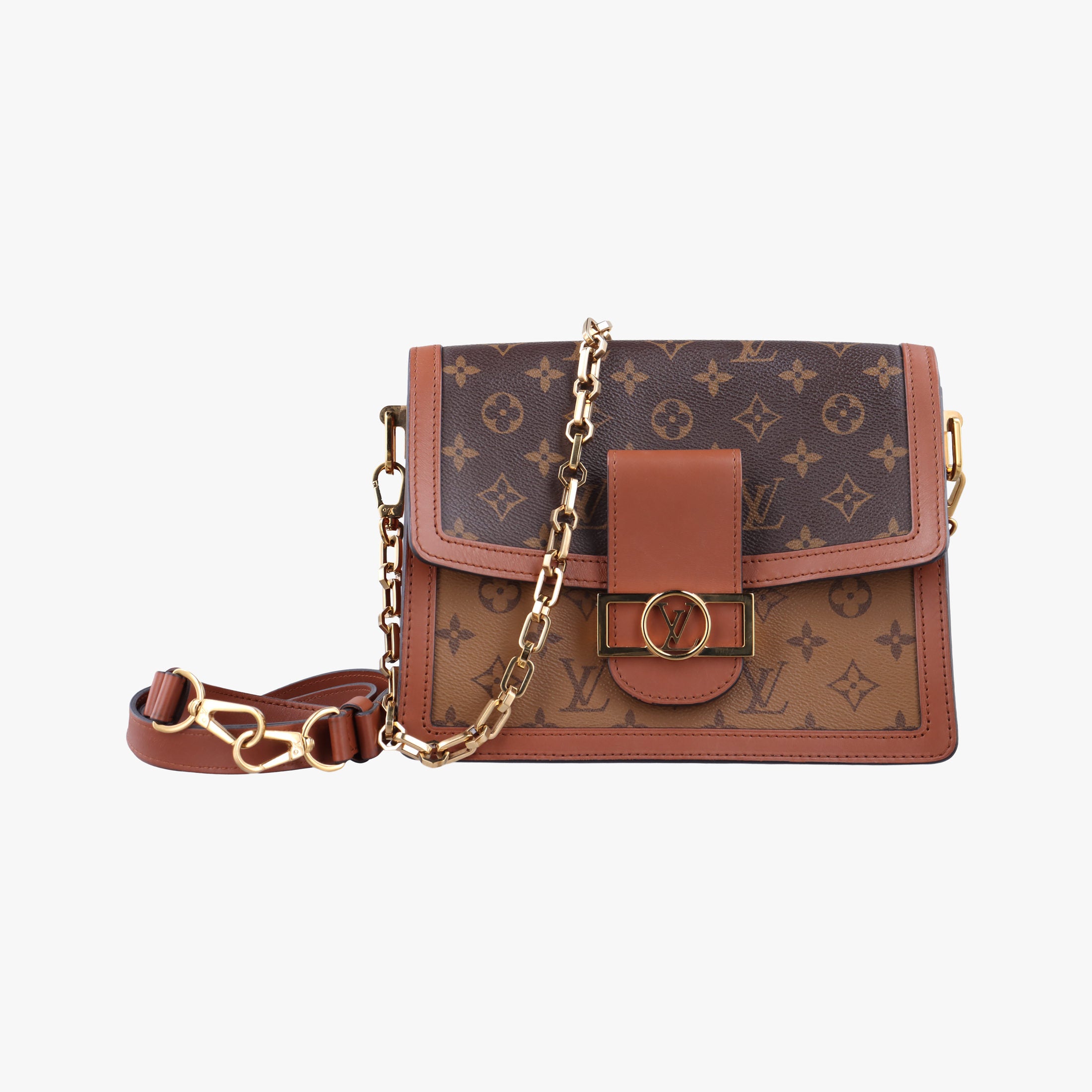 Pre-owned Louis Vuitton DAUPHINE brown Monogram Reverse M45958 shoulderbag | stylenewstar