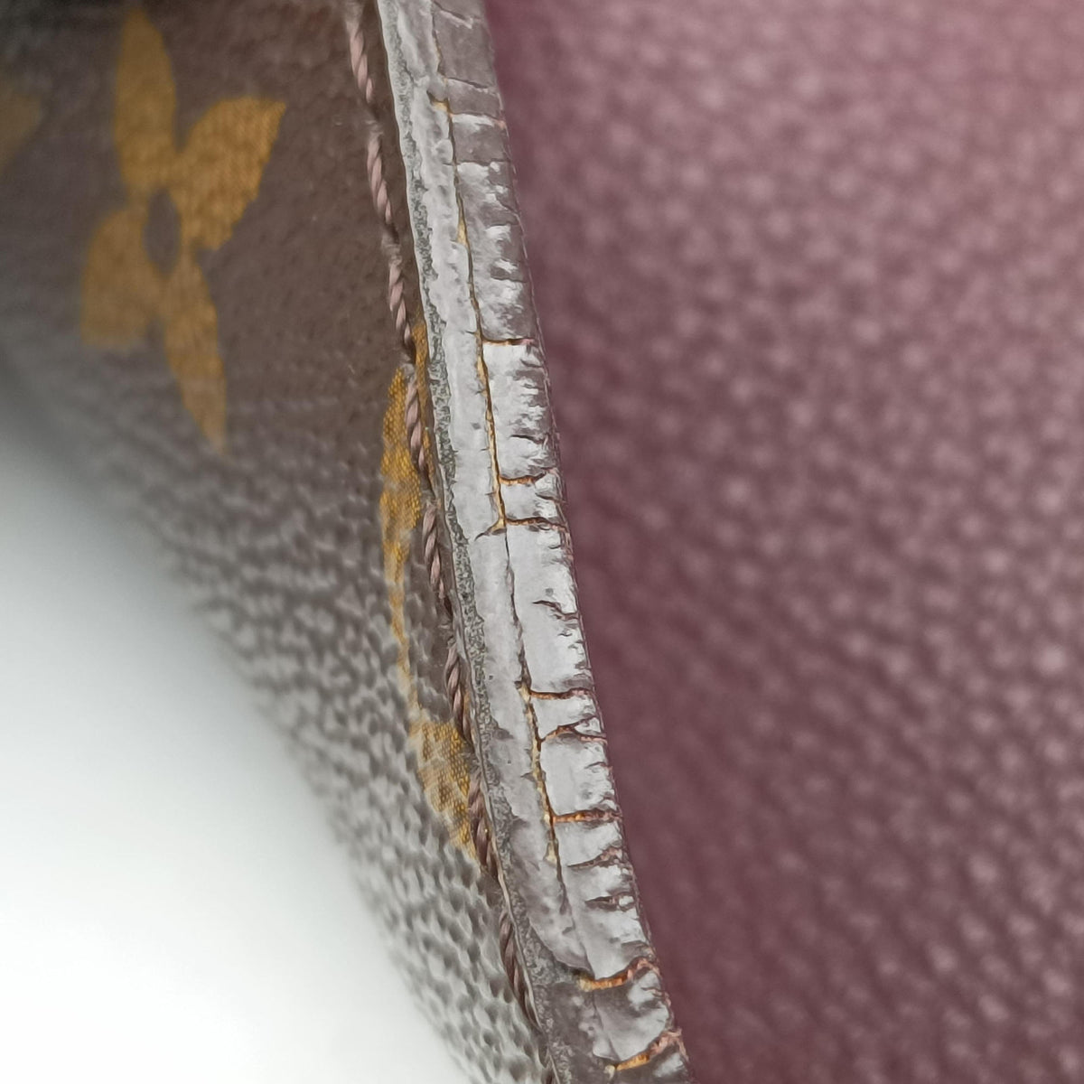 Vintage Louis Vuitton OLYMPE Brown×QUETSCHE Monogram Canvas×calf leather M40926 handbag | stylenewstar