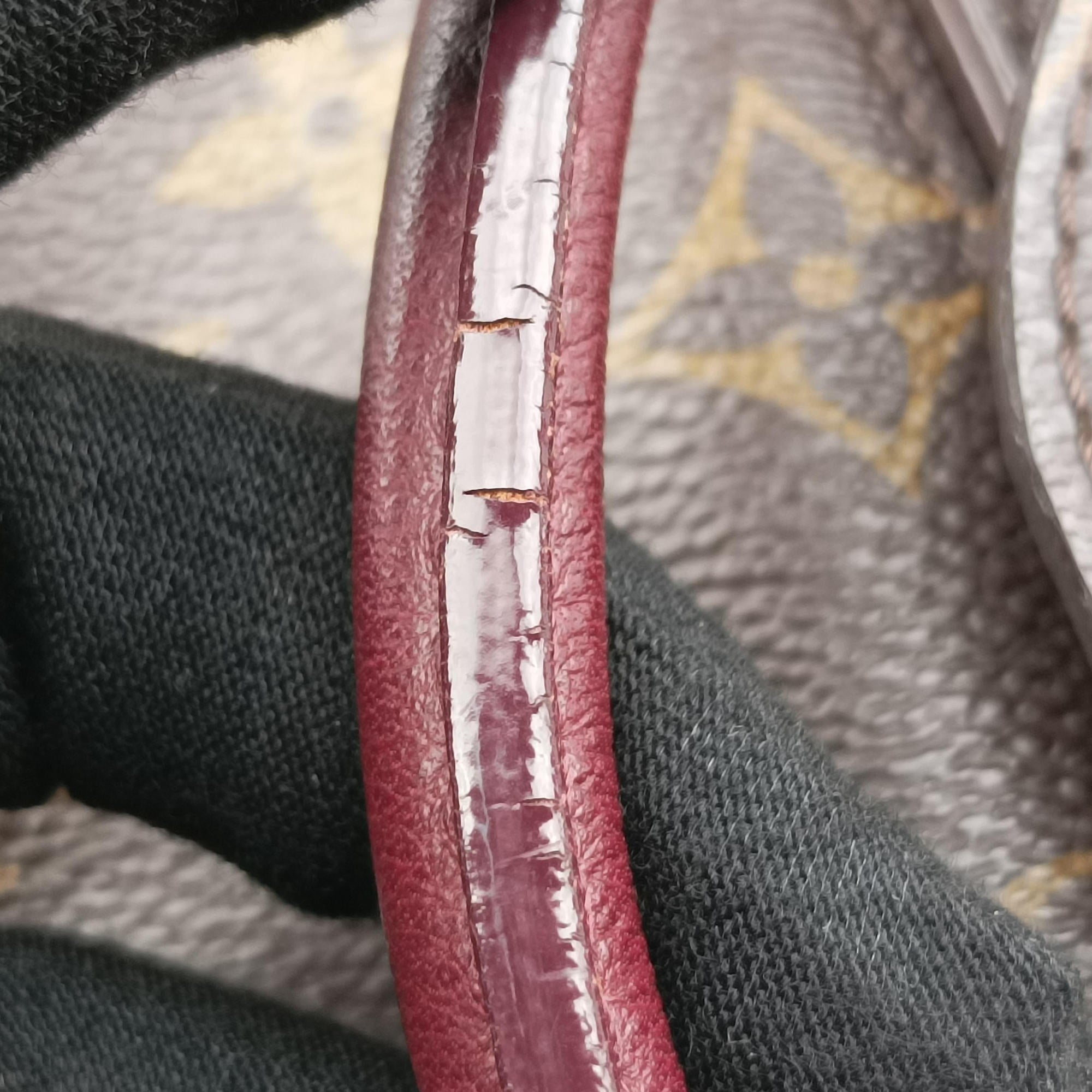 Vintage Louis Vuitton OLYMPE Brown×QUETSCHE Monogram Canvas×calf leather M40926 handbag | stylenewstar