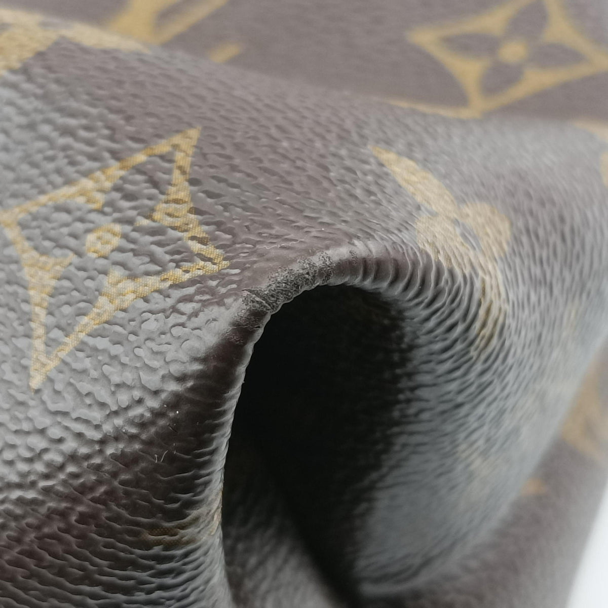 Vintage Louis Vuitton OLYMPE Brown×QUETSCHE Monogram Canvas×calf leather M40926 handbag | stylenewstar